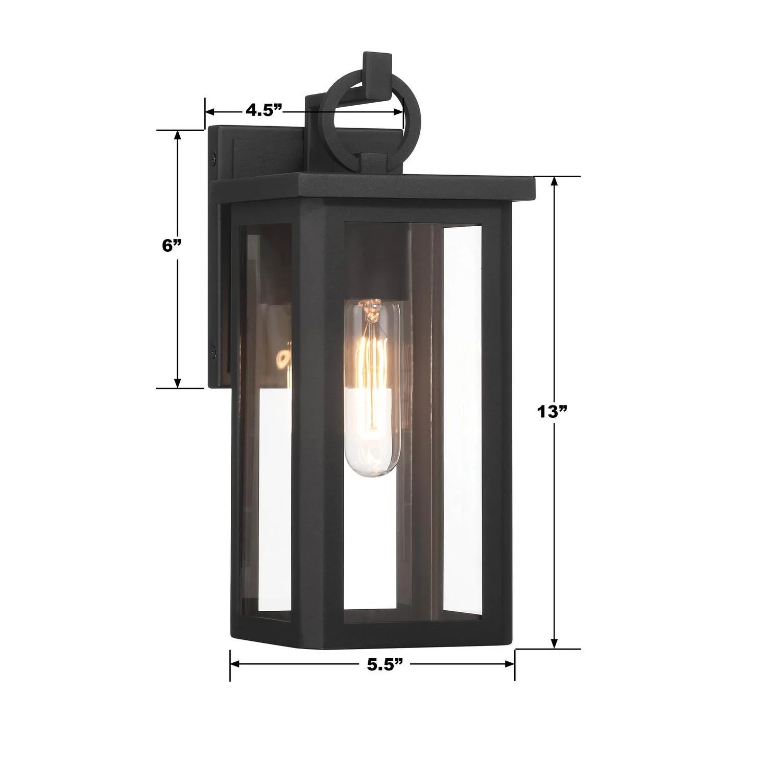 Crystorama Boadie 5.5'' Led Matte Black Outdoor Sconce - Image 6