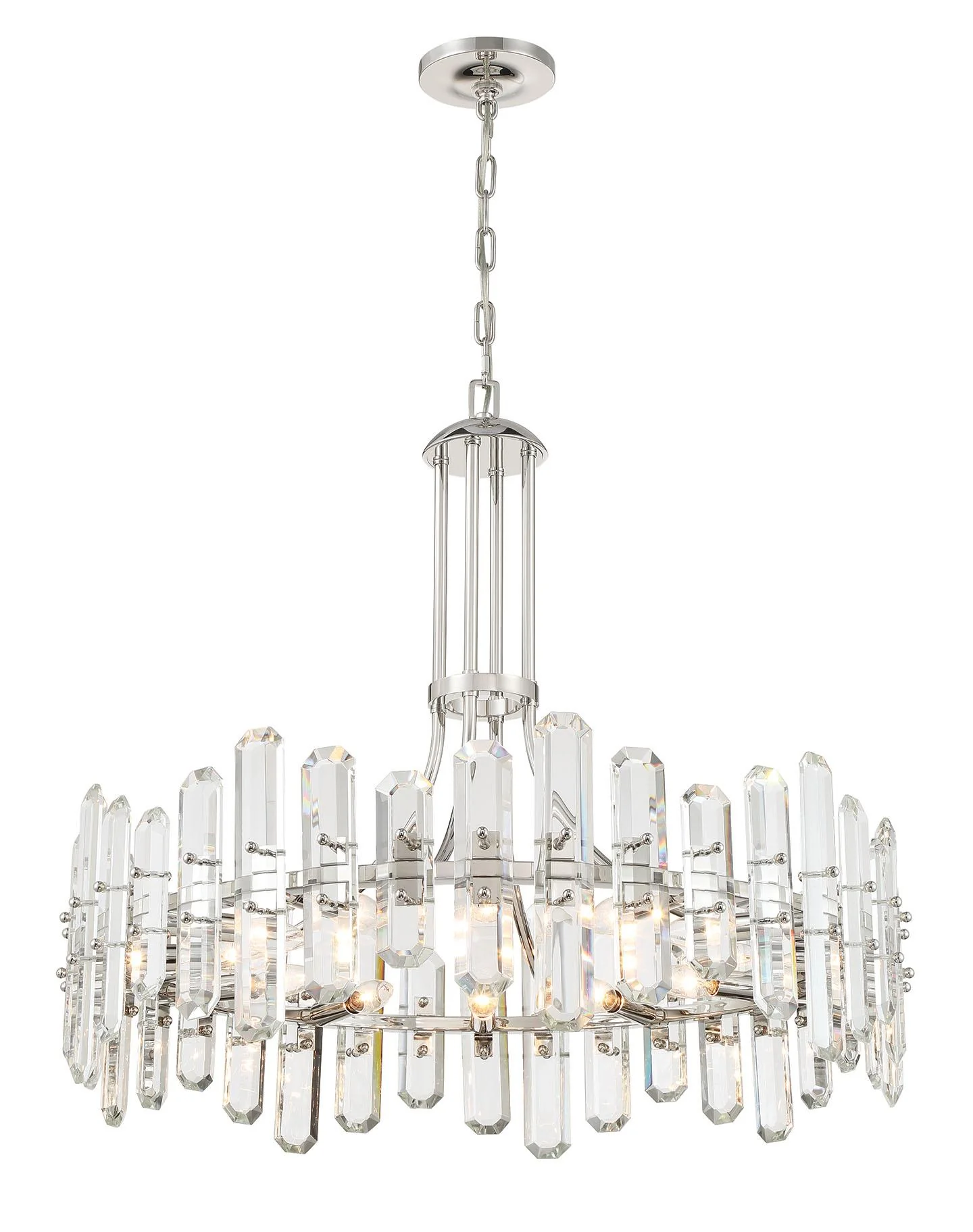 Crystorama Bolton 31'' Polished Nickel Chandelier