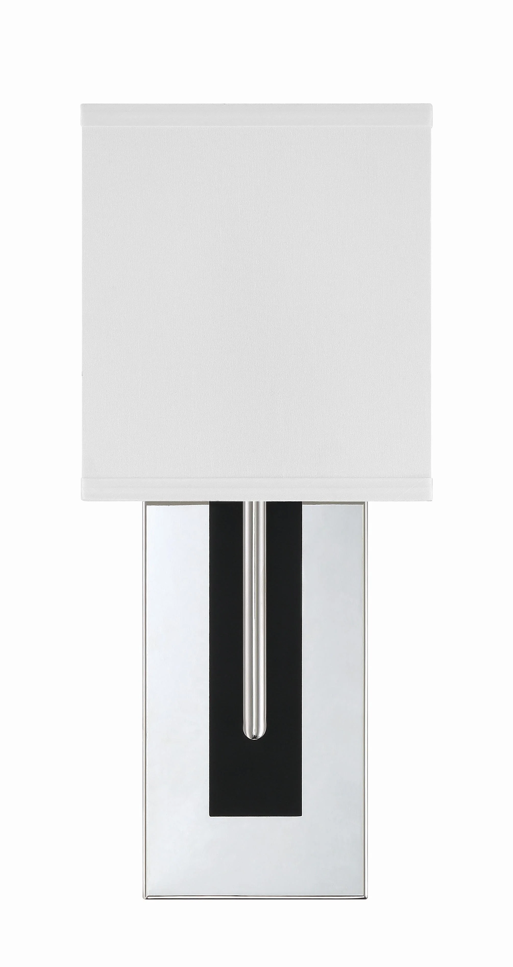 Crystorama Brent 6.5'' Polished Nickel + Black Forged Sconce - Image 2