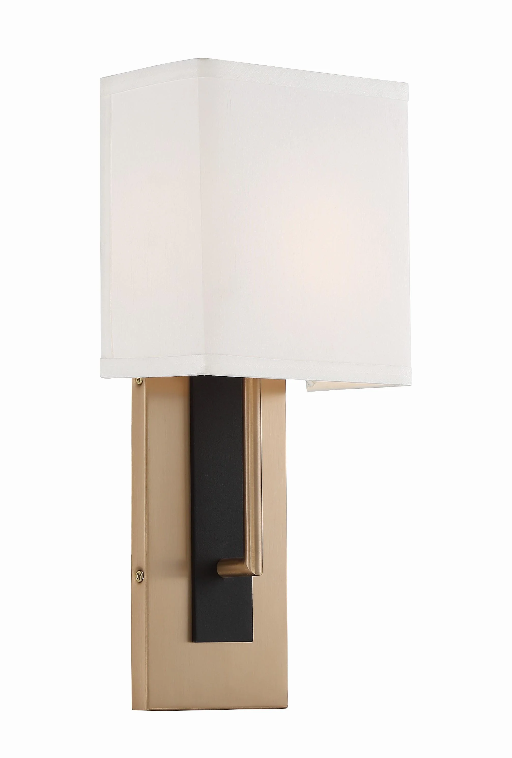 Crystorama Brent 6.5'' Vibrant Gold + Black Forged Sconce