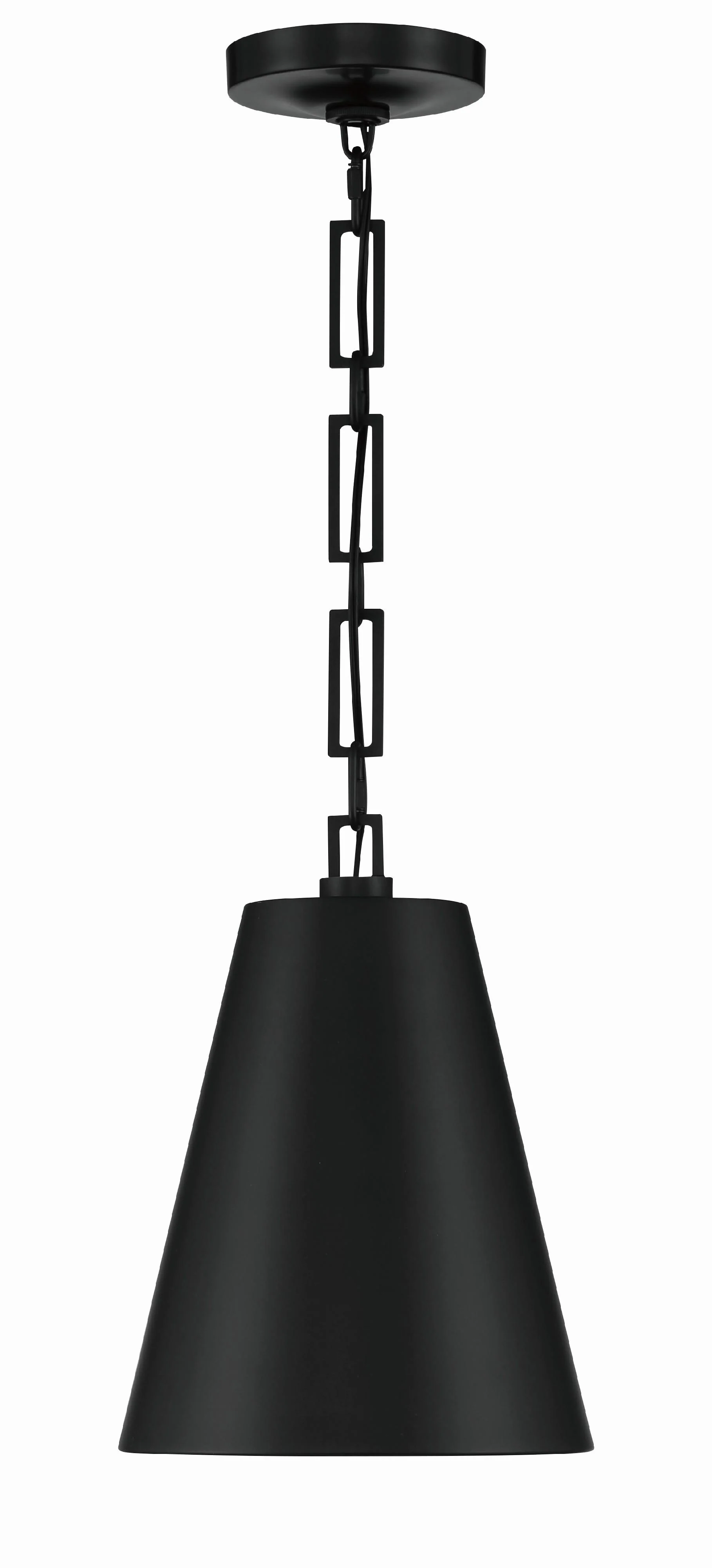 Crystorama Brian Patrick Flynn Alston 10'' Matte Black + Antique Gold Pendant - Image 4