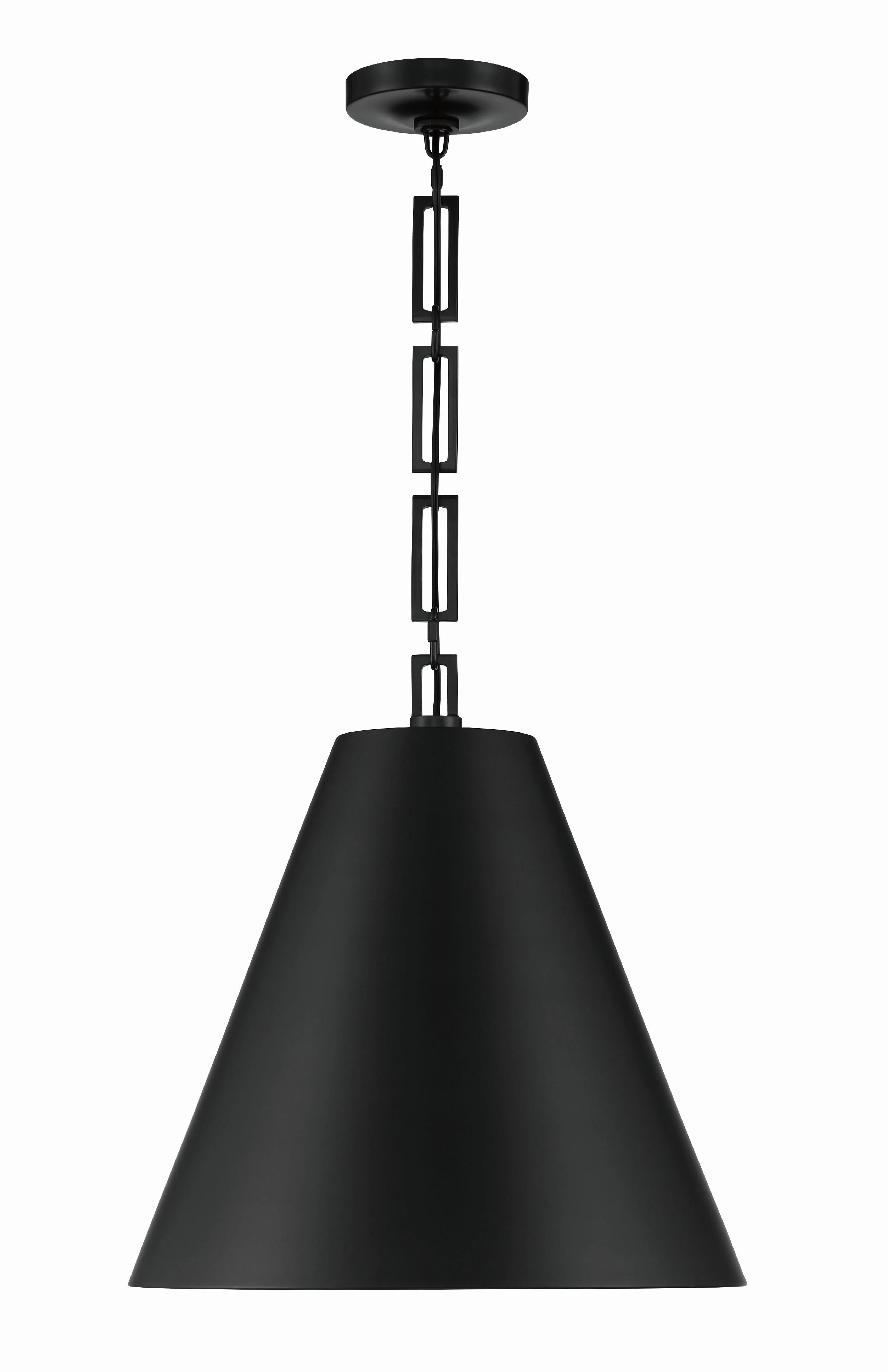 Crystorama Brian Patrick Flynn Alston 18'' Matte Black + Antique Gold Pendant - Image 2
