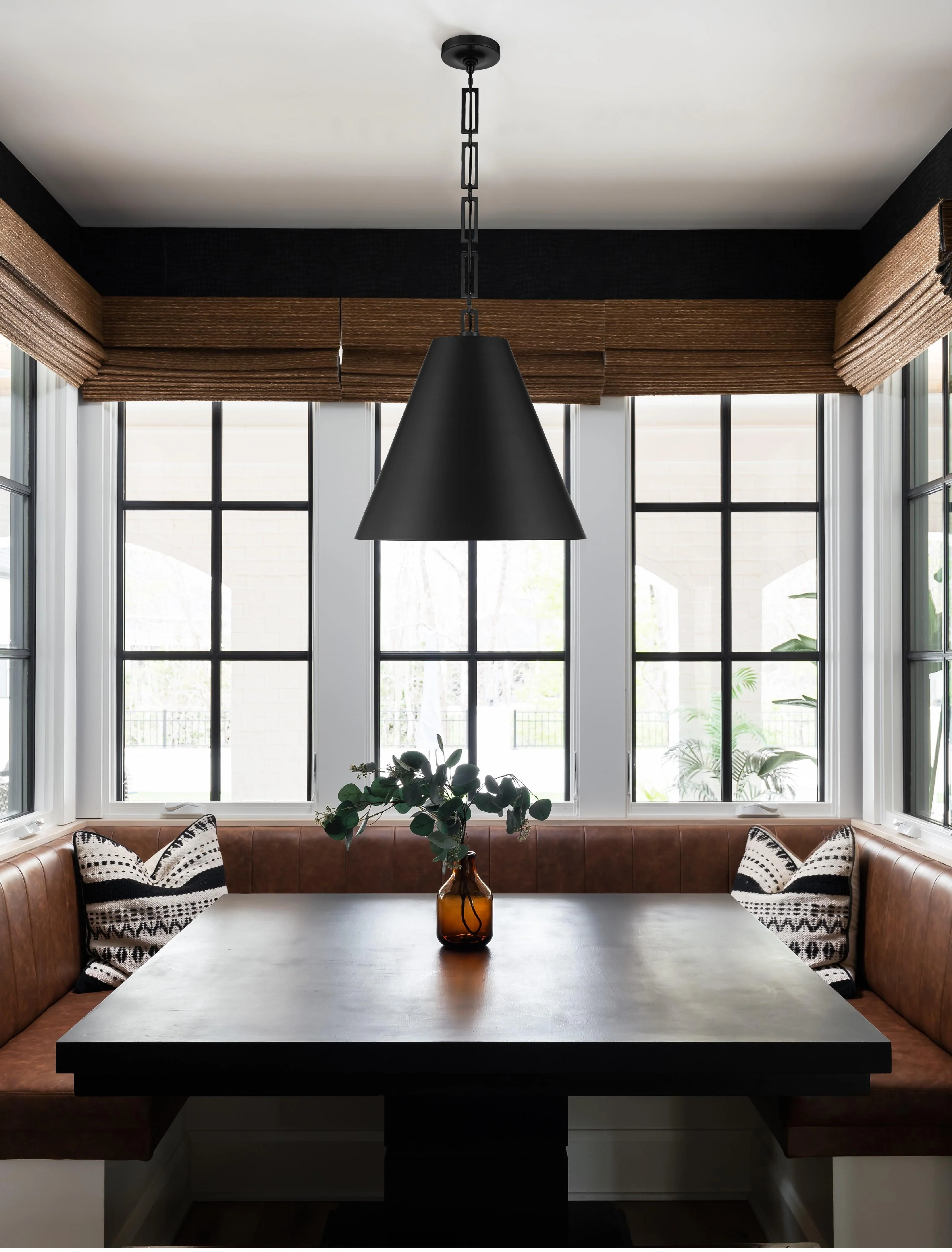 Crystorama Brian Patrick Flynn Alston 18'' Matte Black + Antique Gold Pendant - Image 5