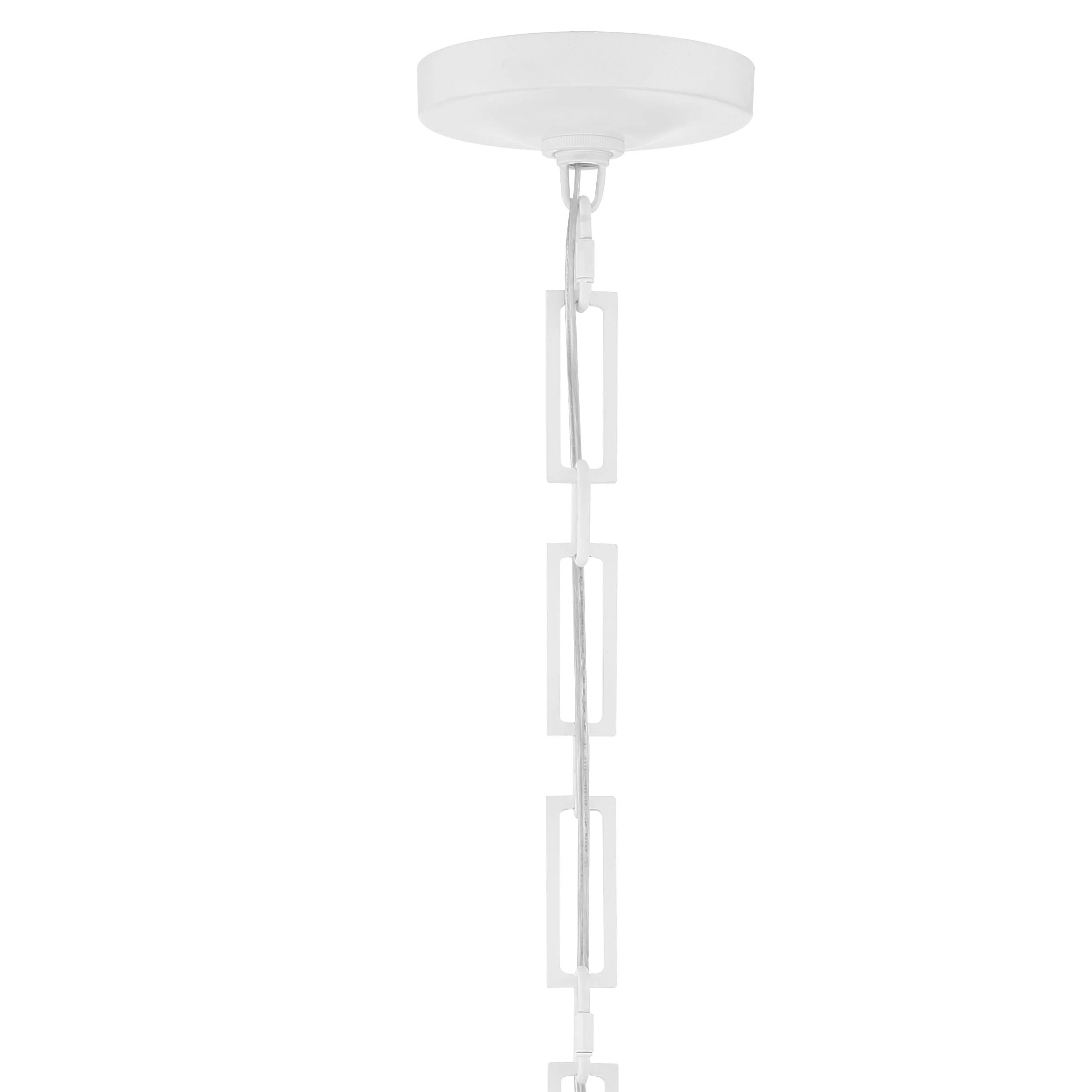 Crystorama Brian Patrick Flynn Alston 6 Light Matte White + Antique Gold Pendant - Image 3