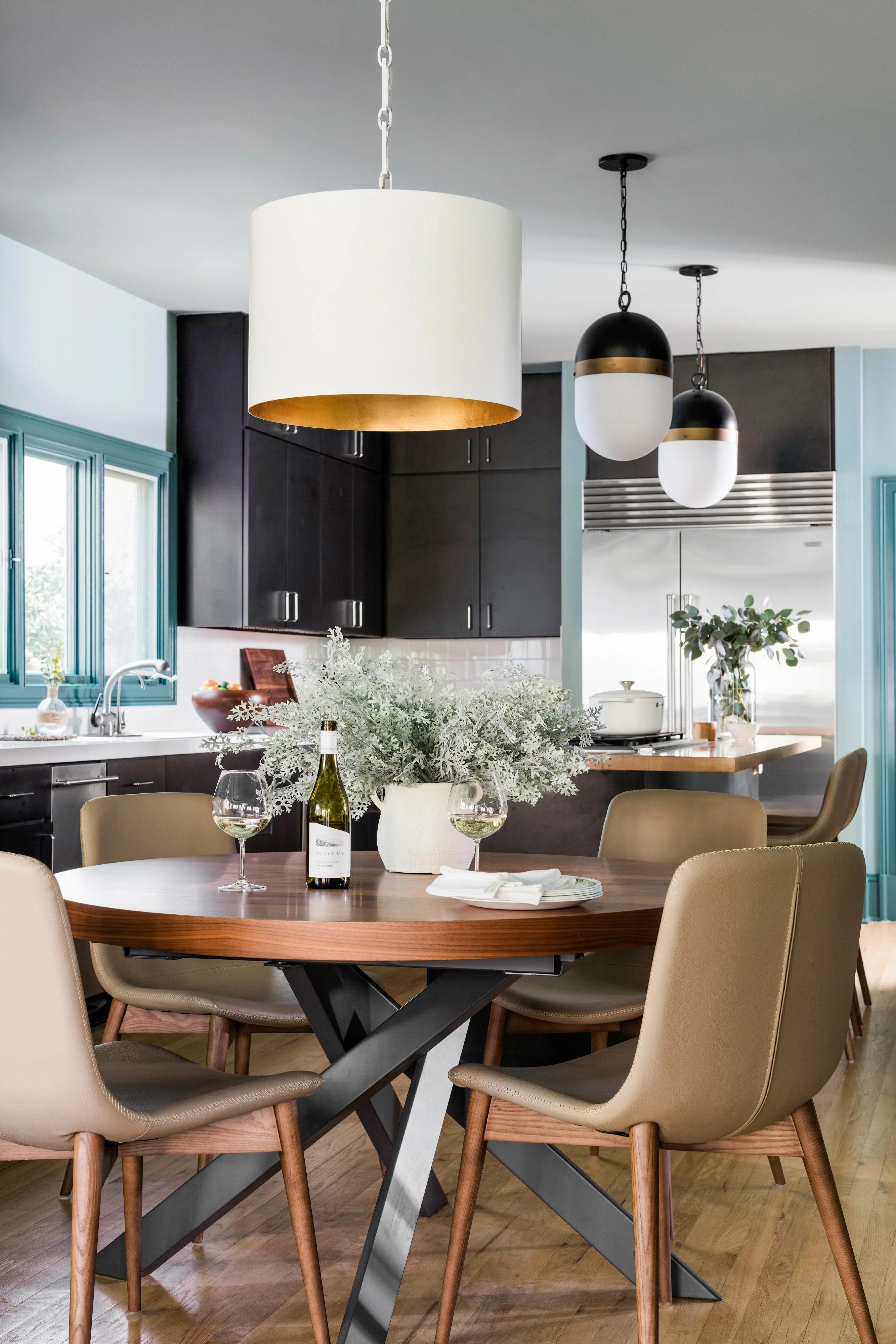 Crystorama Brian Patrick Flynn Alston 6 Light Matte White + Antique Gold Pendant - Image 5