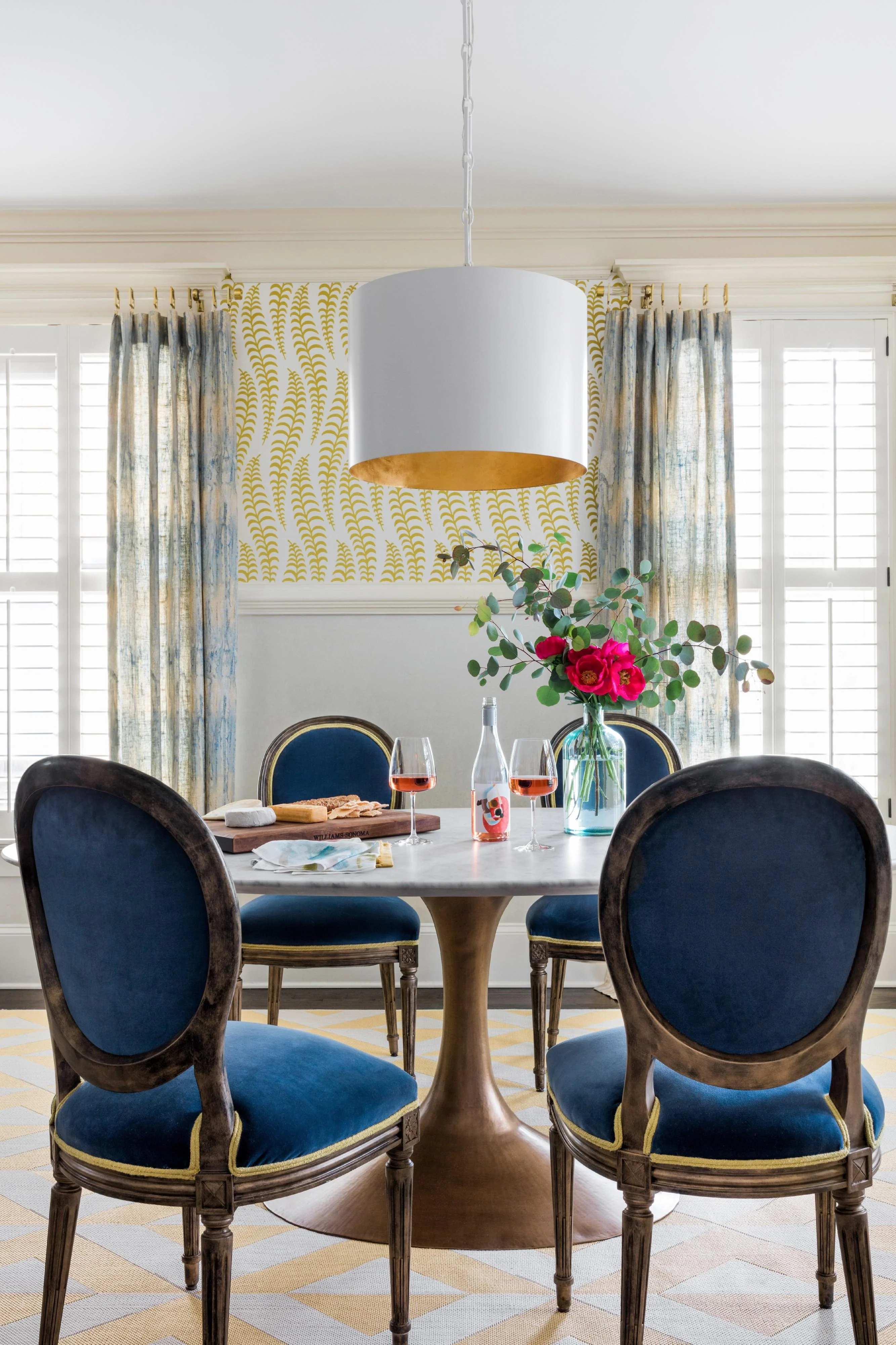 Crystorama Brian Patrick Flynn Alston 6 Light Matte White + Antique Gold Pendant - Image 9