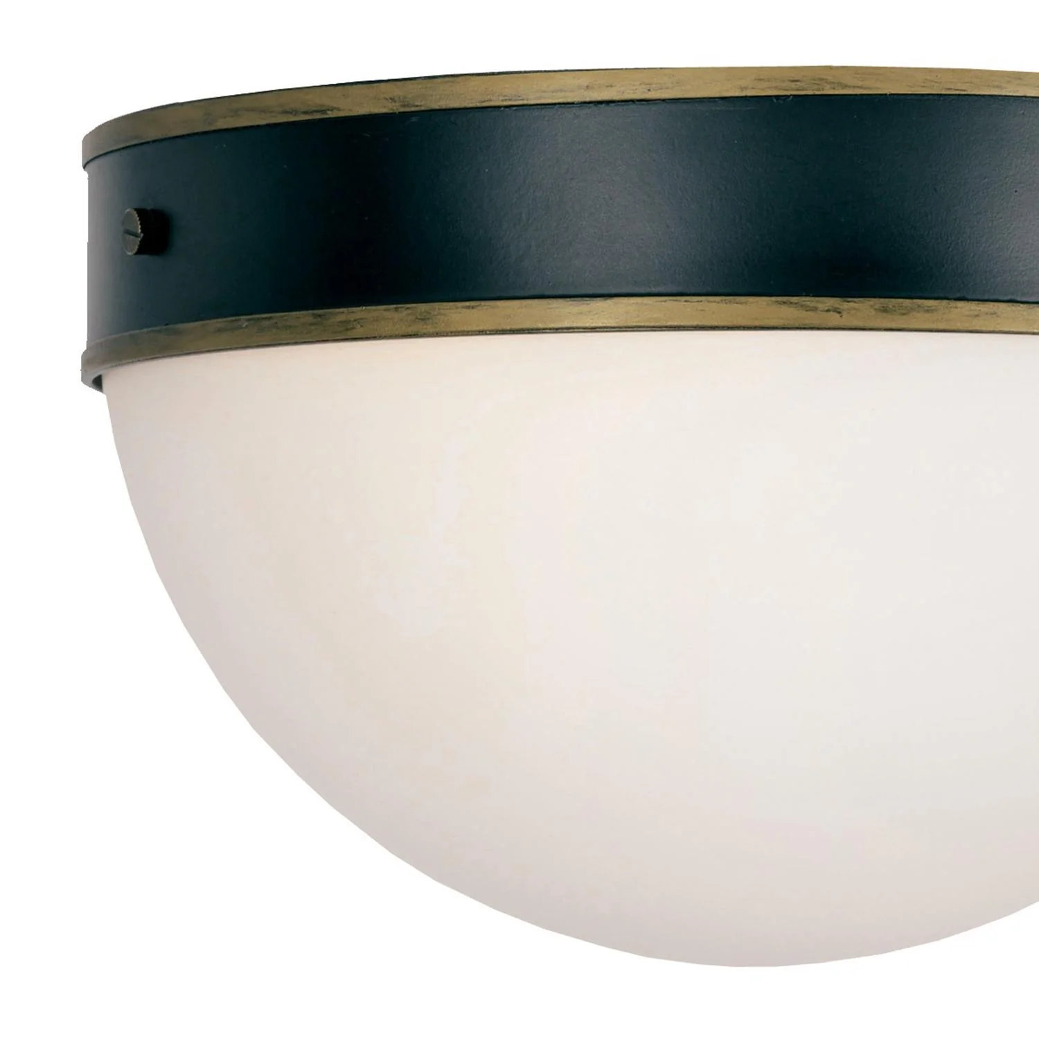 Crystorama Brian Patrick Flynn Capsule 12'' Matte Black + Textured Gold Outdoor Flush Mount - Image 2