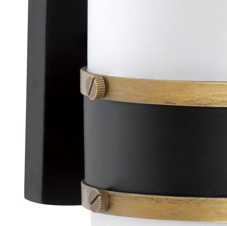 Crystorama Brian Patrick Flynn Capsule 6'' Matte Black + Textured Gold Outdoor Sconce - Image 3