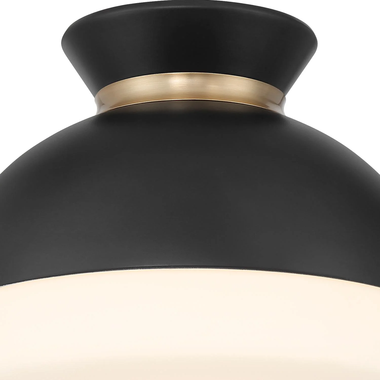 Crystorama Brian Patrick Flynn Gidget 10.25'' Matte Black + Vibrant Gold Flush Mount - Image 7