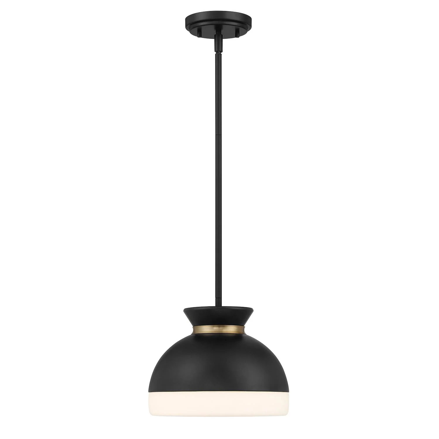 Crystorama Brian Patrick Flynn Gidget 10.25'' Matte Black + Vibrant Gold Pendant - Image 5