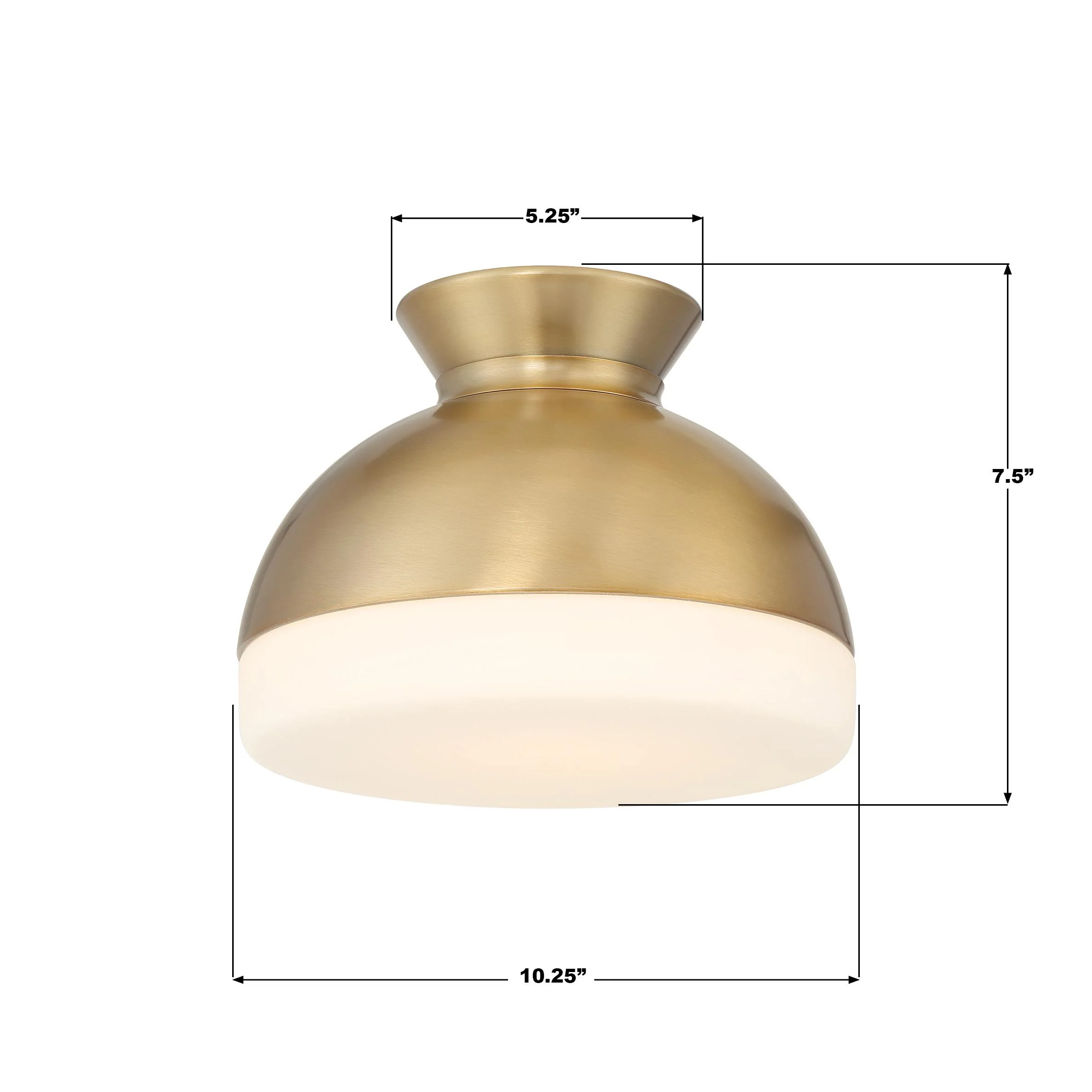 Crystorama Brian Patrick Flynn Gidget 10.25'' Vibrant Gold Flush Mount - Image 7