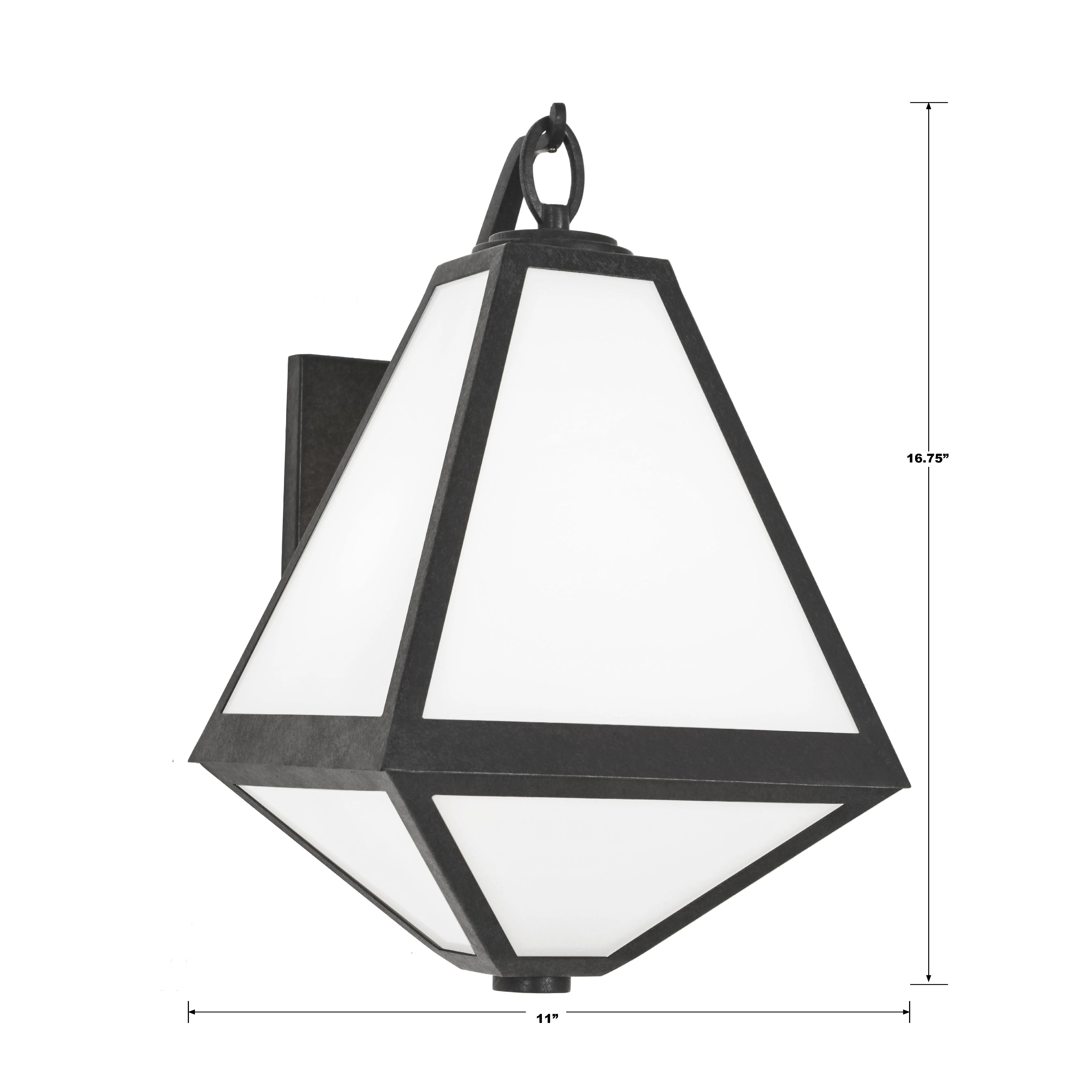 Crystorama Brian Patrick Flynn Glacier 11'' Black Charcoal Outdoor Sconce - Image 5
