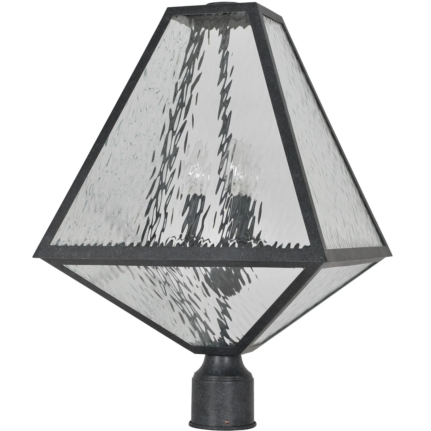 Crystorama Brian Patrick Flynn Glacier 3 Light Black Charcoal Large Outdoor Post - Image 4
