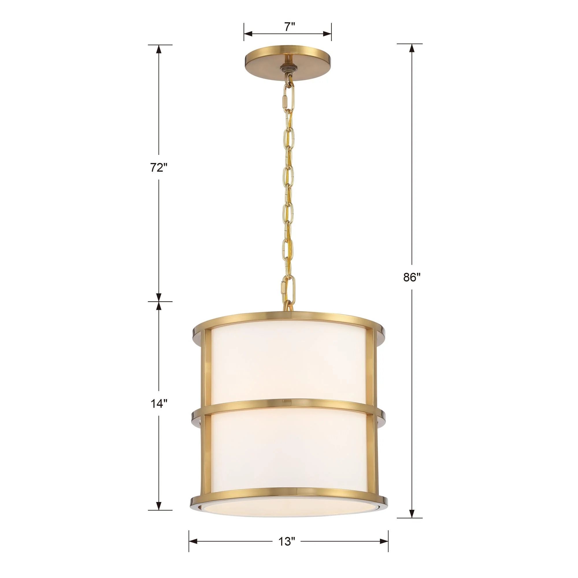 Crystorama Brian Patrick Flynn Hulton 13'' Luxe Gold Pendant - Image 5
