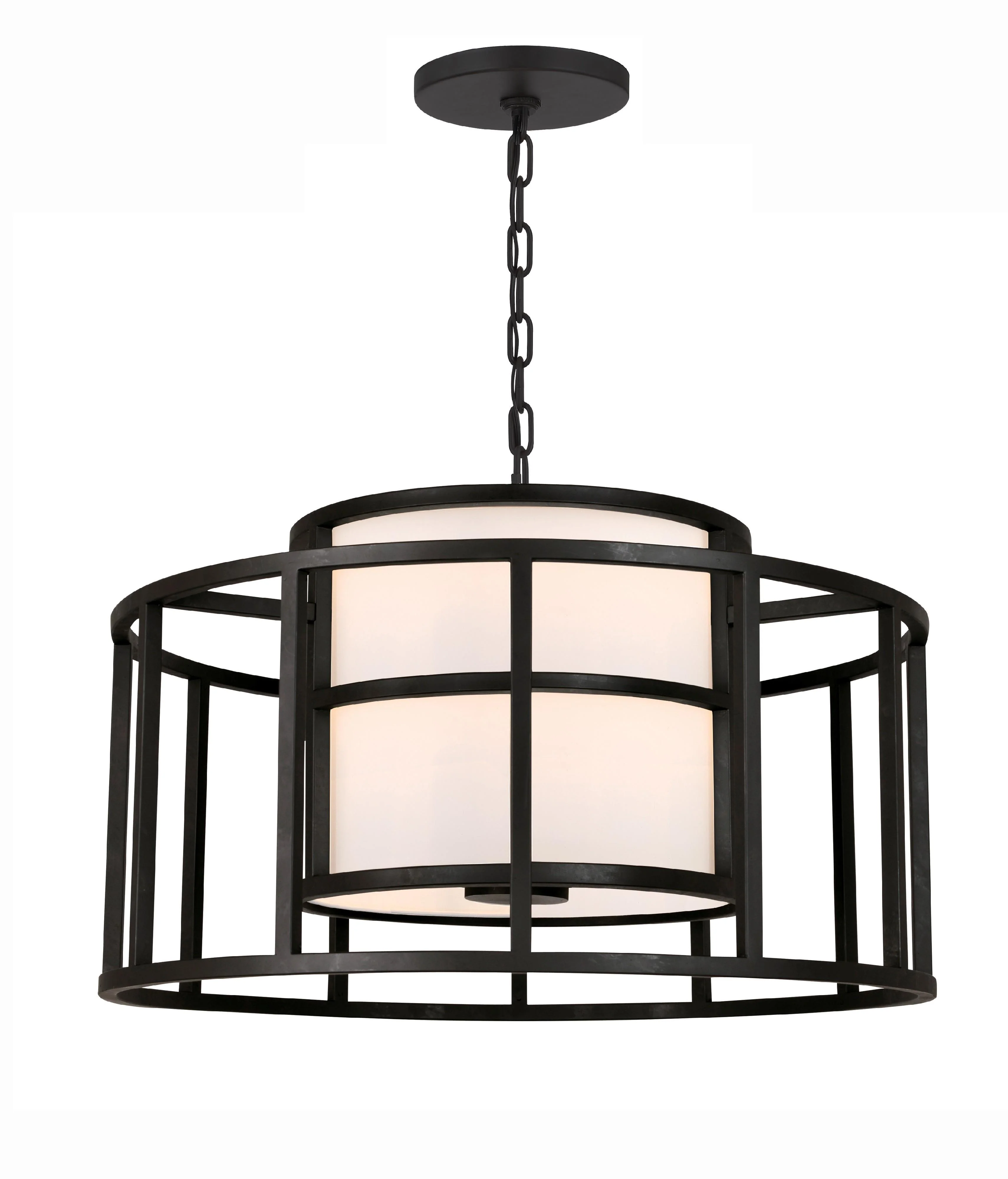 Crystorama Brian Patrick Flynn Hulton 25'' Matte Black Chandelier