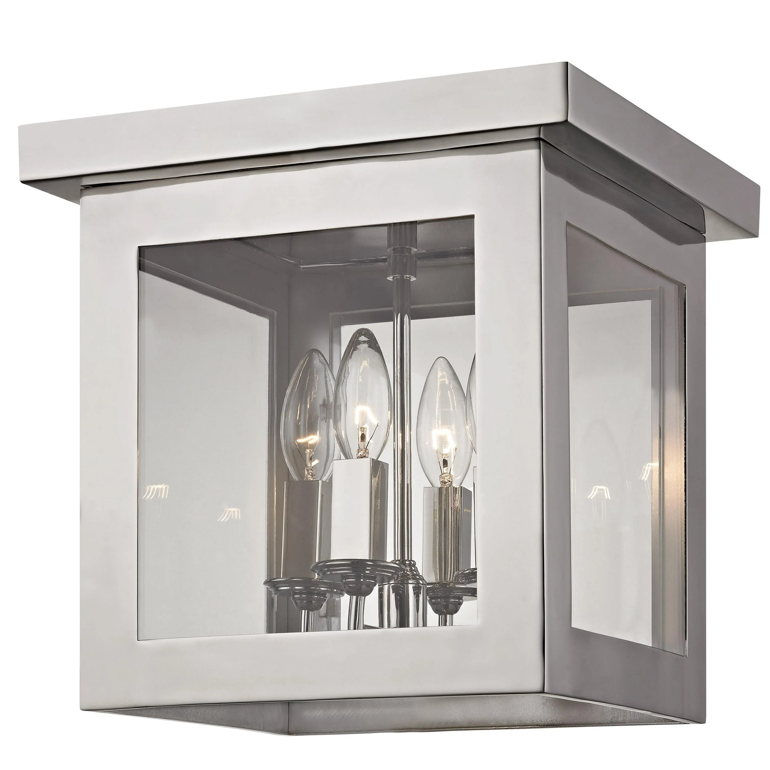 Crystorama Brian Patrick Flynn Hurley 11.75'' Polished Nickel Flush Mount
