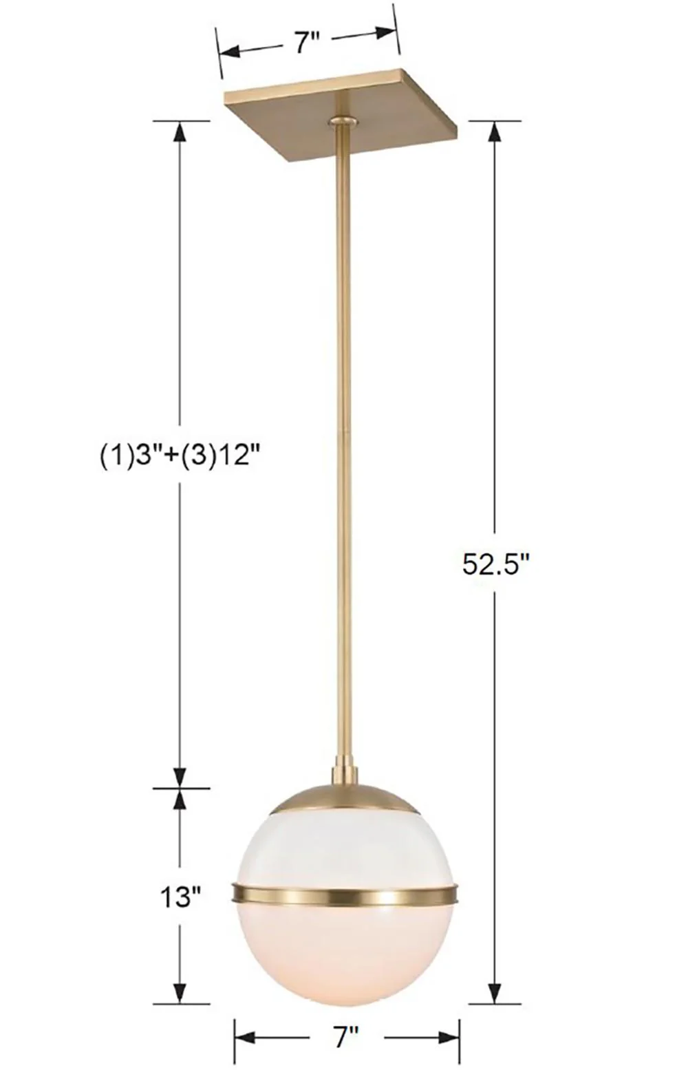Crystorama Brian Patrick Flynn Truax 8'' Aged Brass Pendant - Image 6