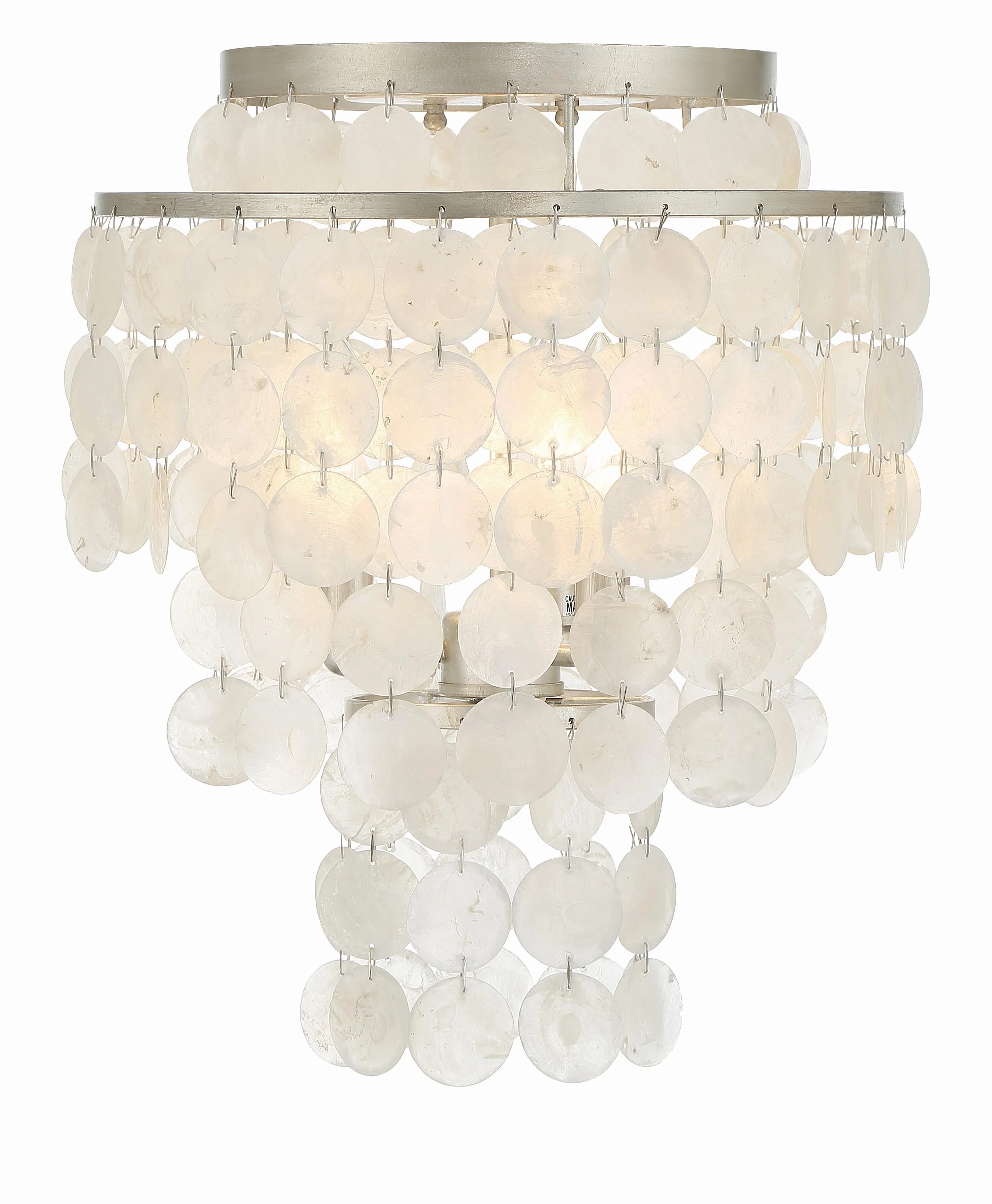 Crystorama Brielle 13'' Antique Silver Flush Mount - Image 3