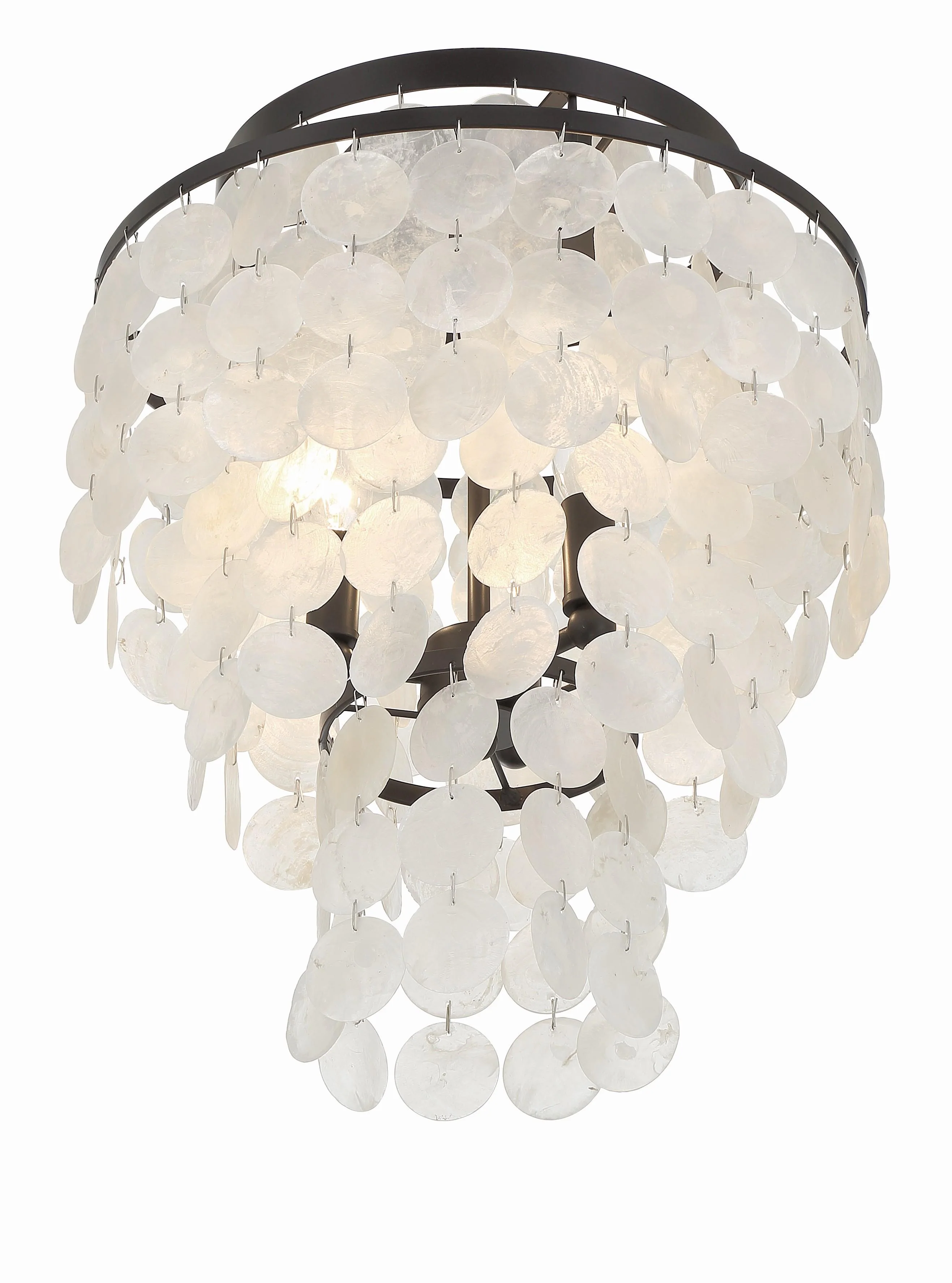 Crystorama Brielle 13'' Dark Bronze Flush Mount - Image 4