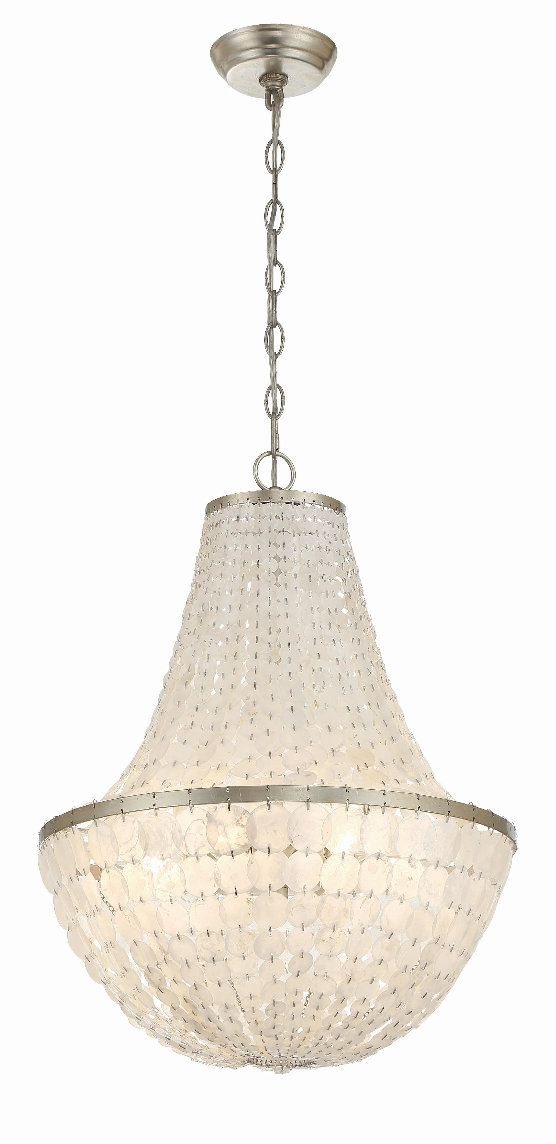 Crystorama Brielle 18'' Antique Silver Chandelier