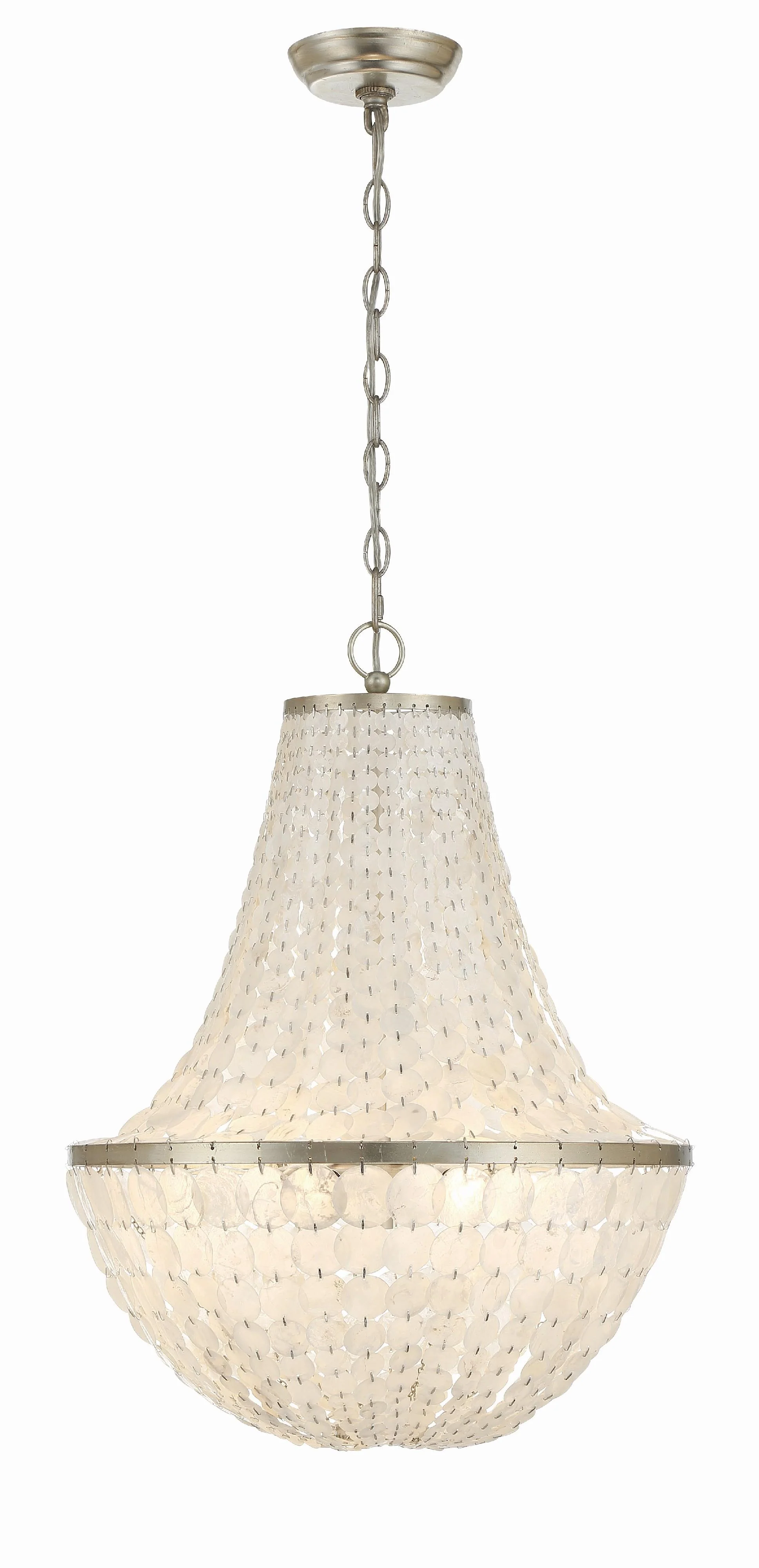 Crystorama Brielle 18'' Antique Silver Chandelier - Image 3