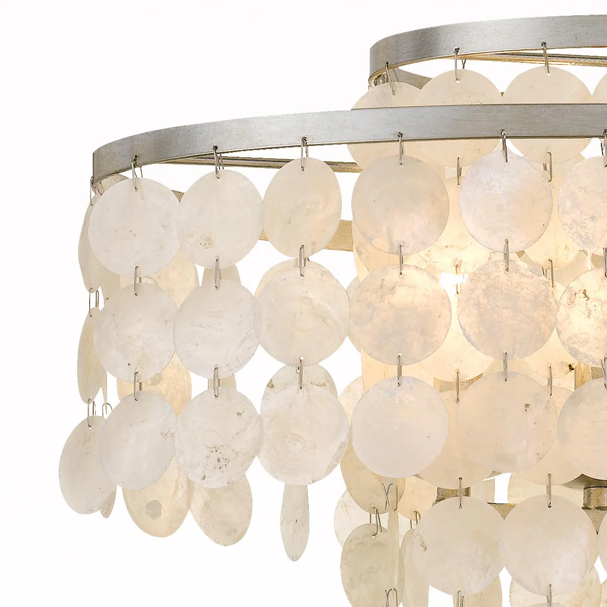 Crystorama Brielle 30'' Antique Silver Linear Oval Chandelier - Image 3