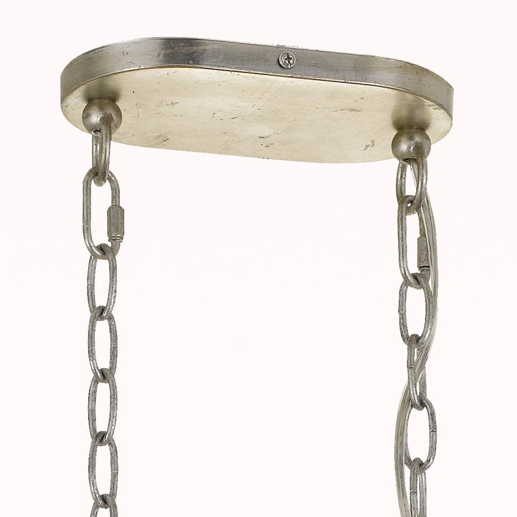 Crystorama Brielle 30'' Antique Silver Linear Oval Chandelier - Image 4