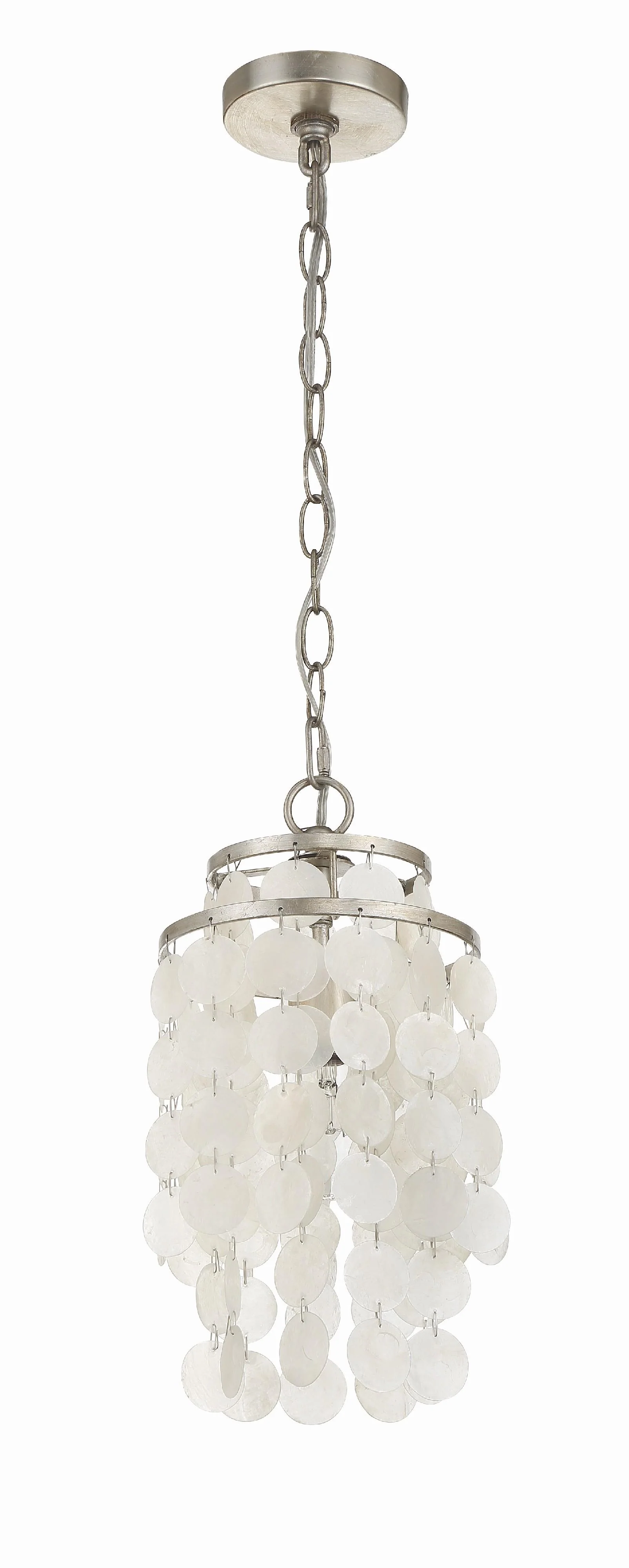 Crystorama Brielle 7'' Antique Silver Chandelier - Image 3
