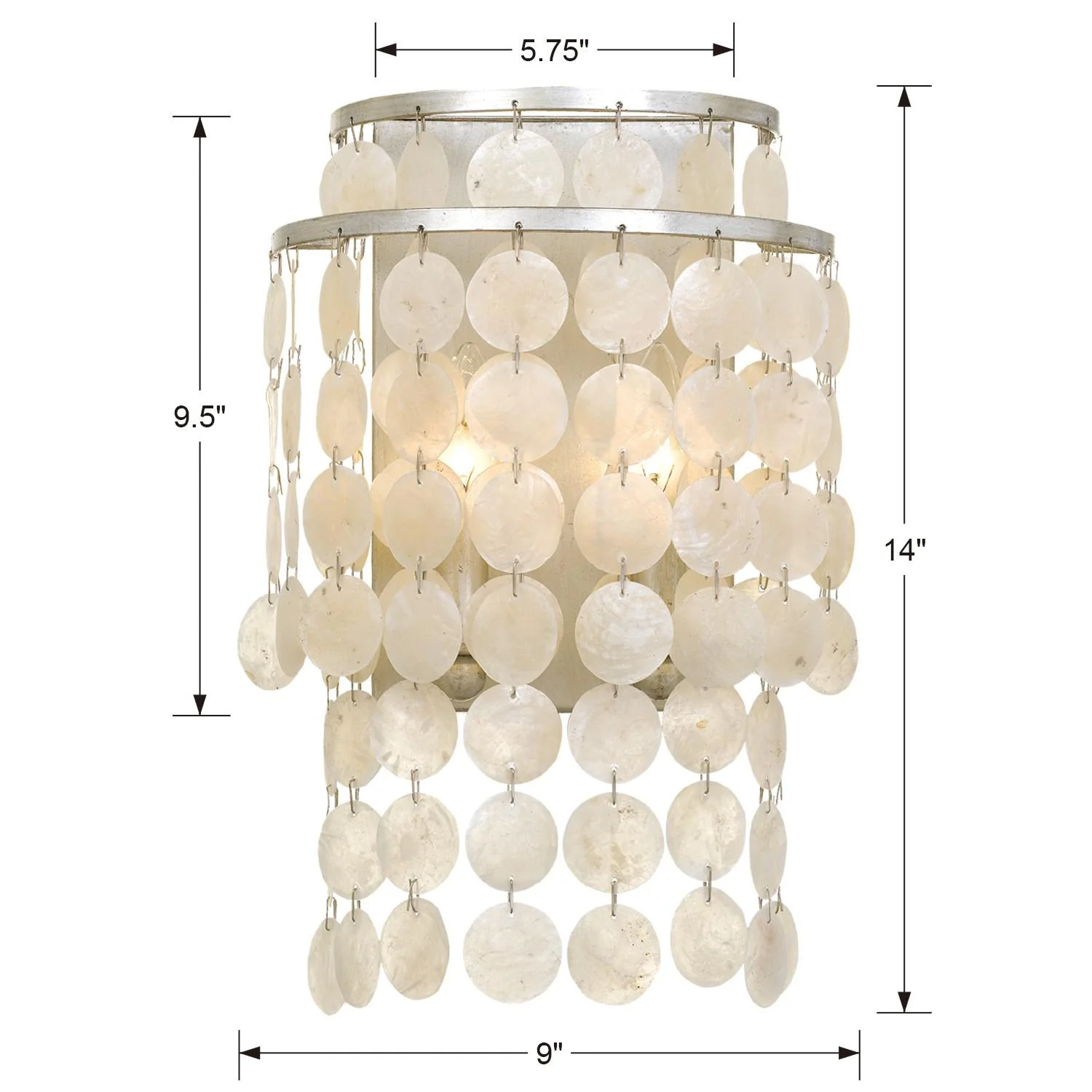 Crystorama Brielle 9'' Antique Silver Sconce - Image 5