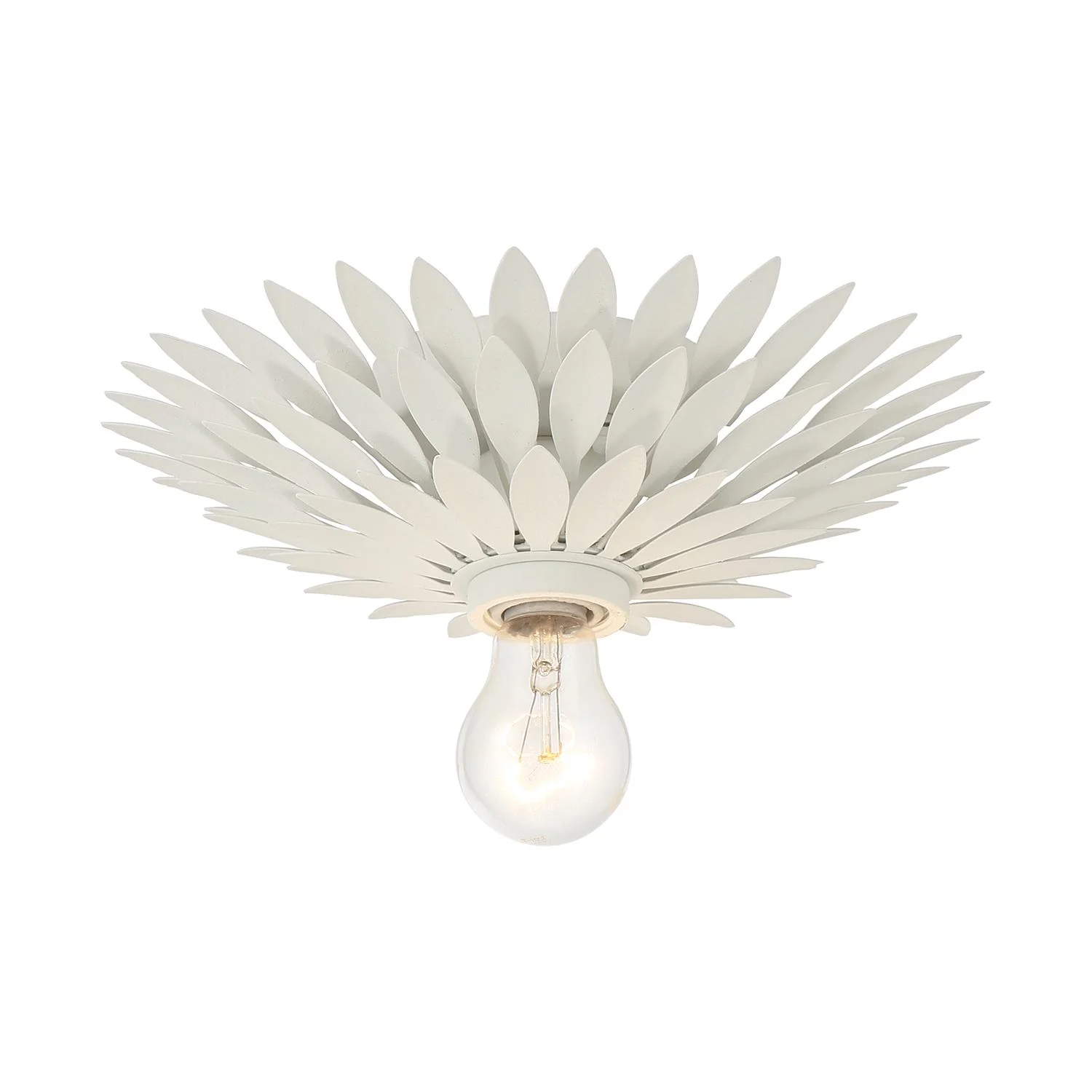 Crystorama Broche 11'' Matte White Flush Mount