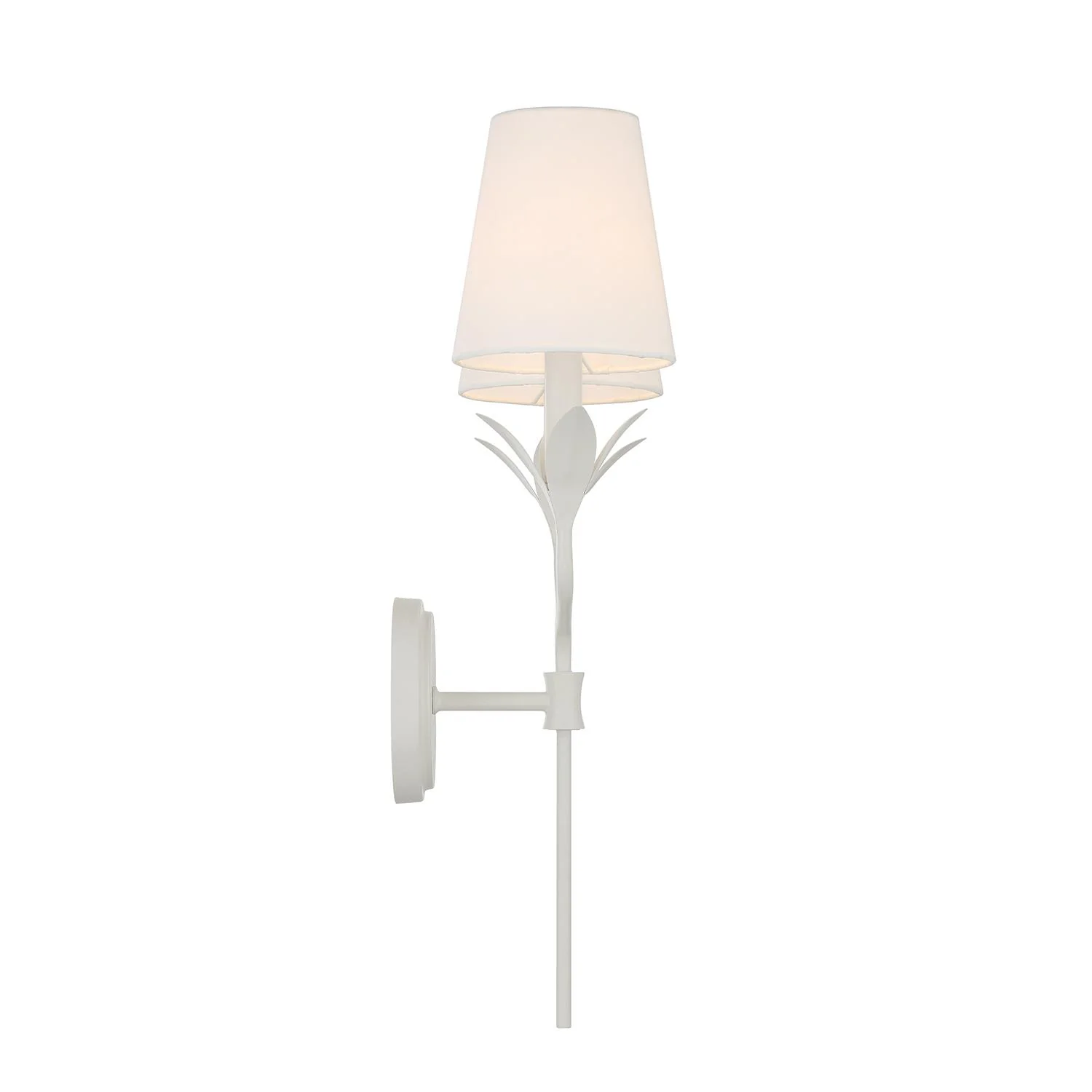 Crystorama Broche 12'' Matte White Sconce - Image 5