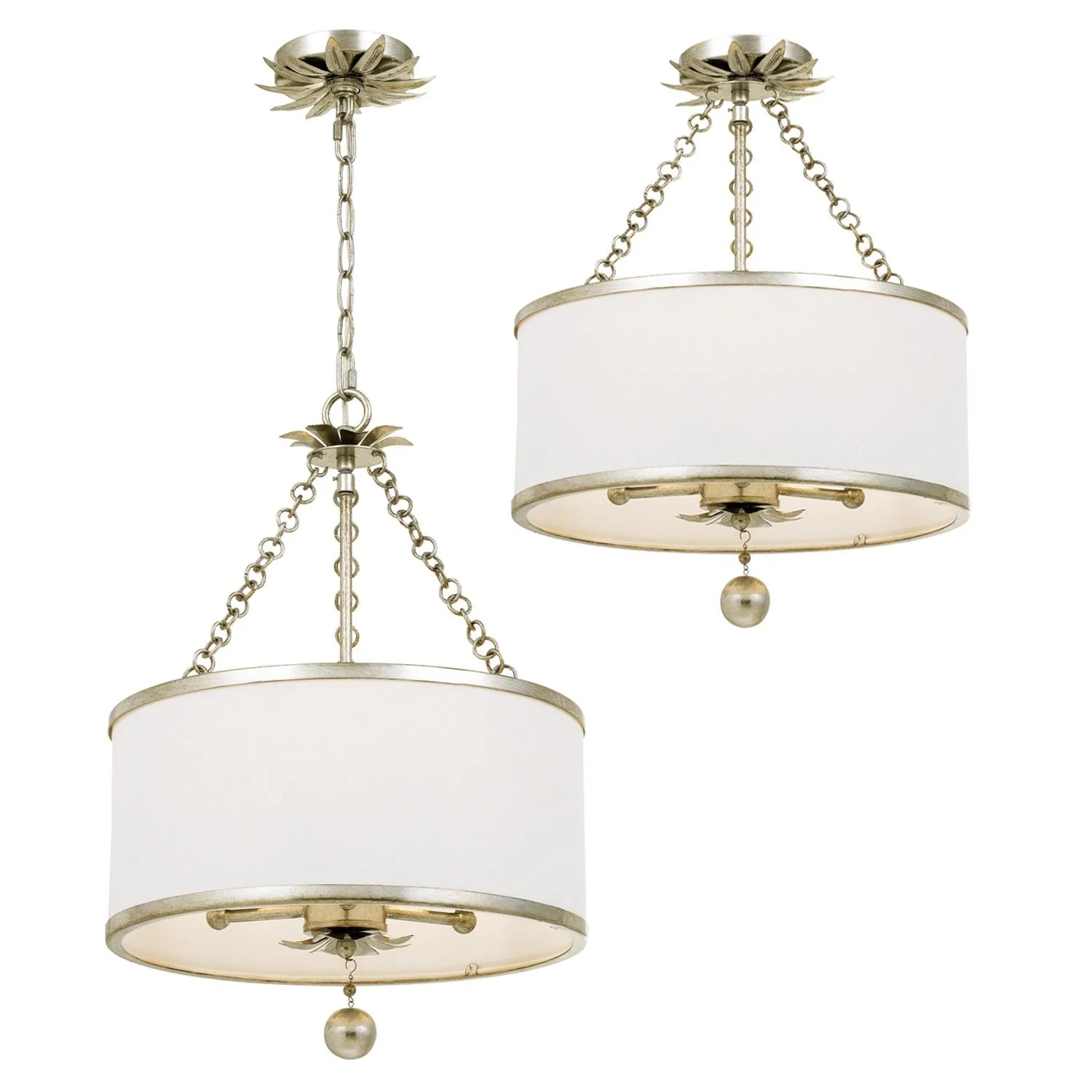 Crystorama Broche 14'' Antique Silver Chandelier - Image 2