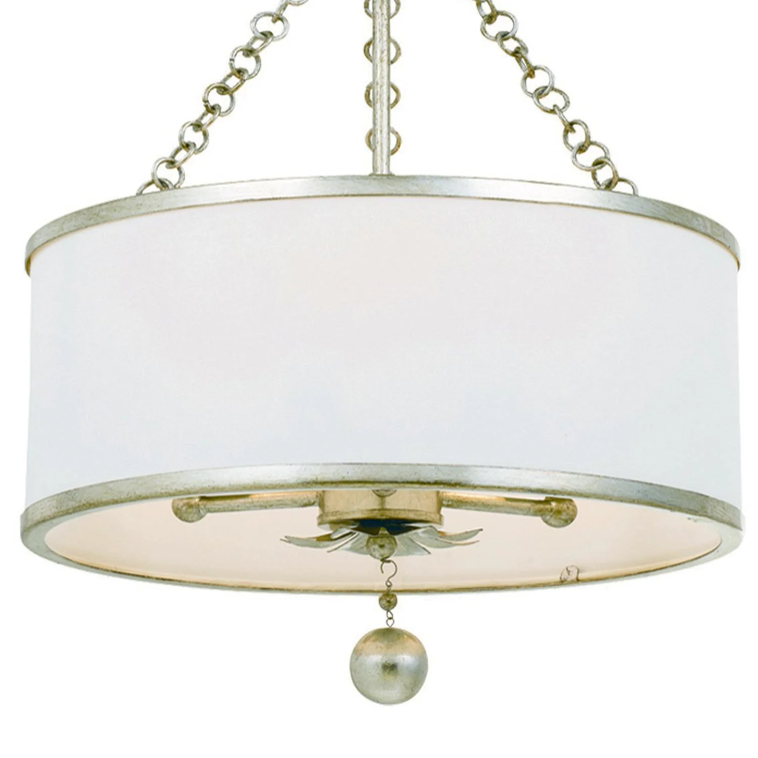 Crystorama Broche 14'' Antique Silver Semi Flush Mount - Image 4