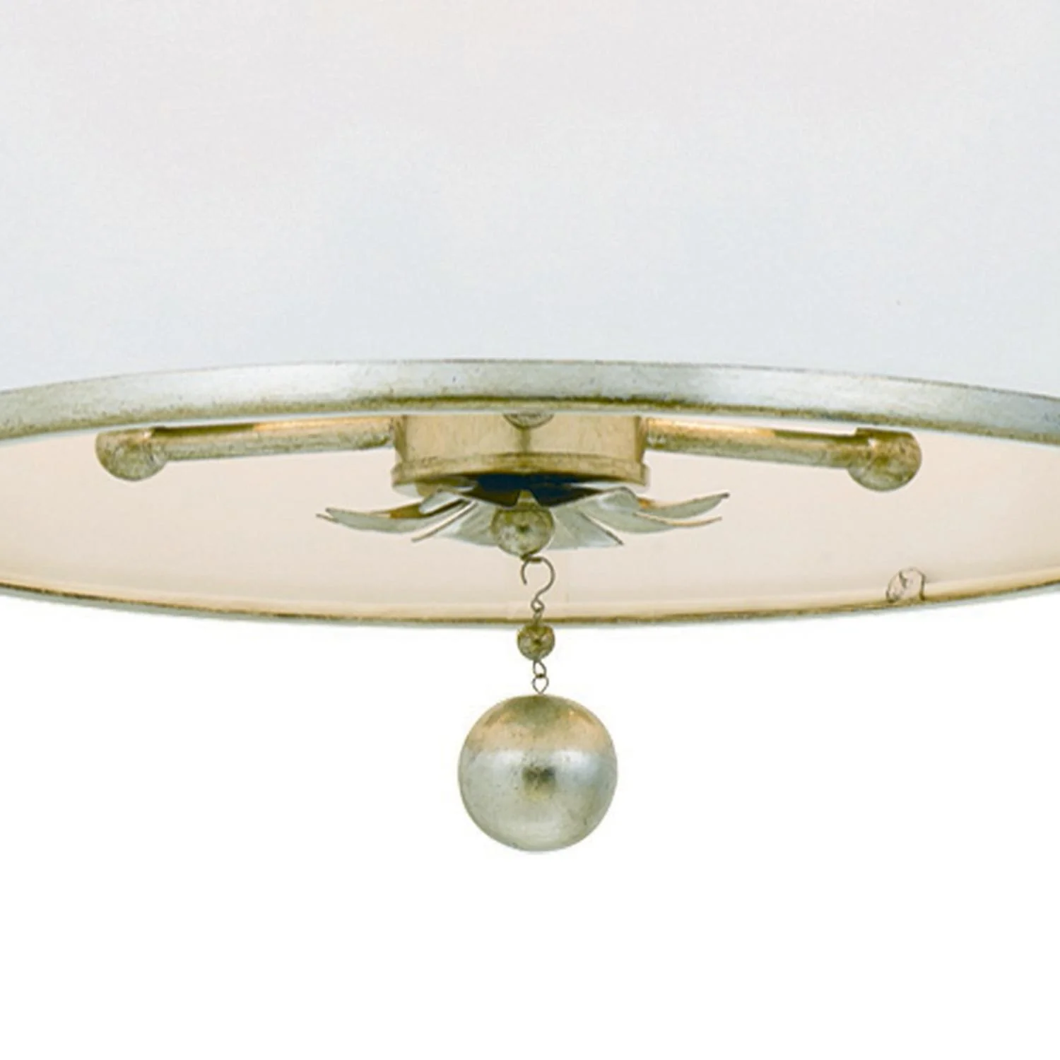 Crystorama Broche 14'' Antique Silver Semi Flush Mount - Image 5