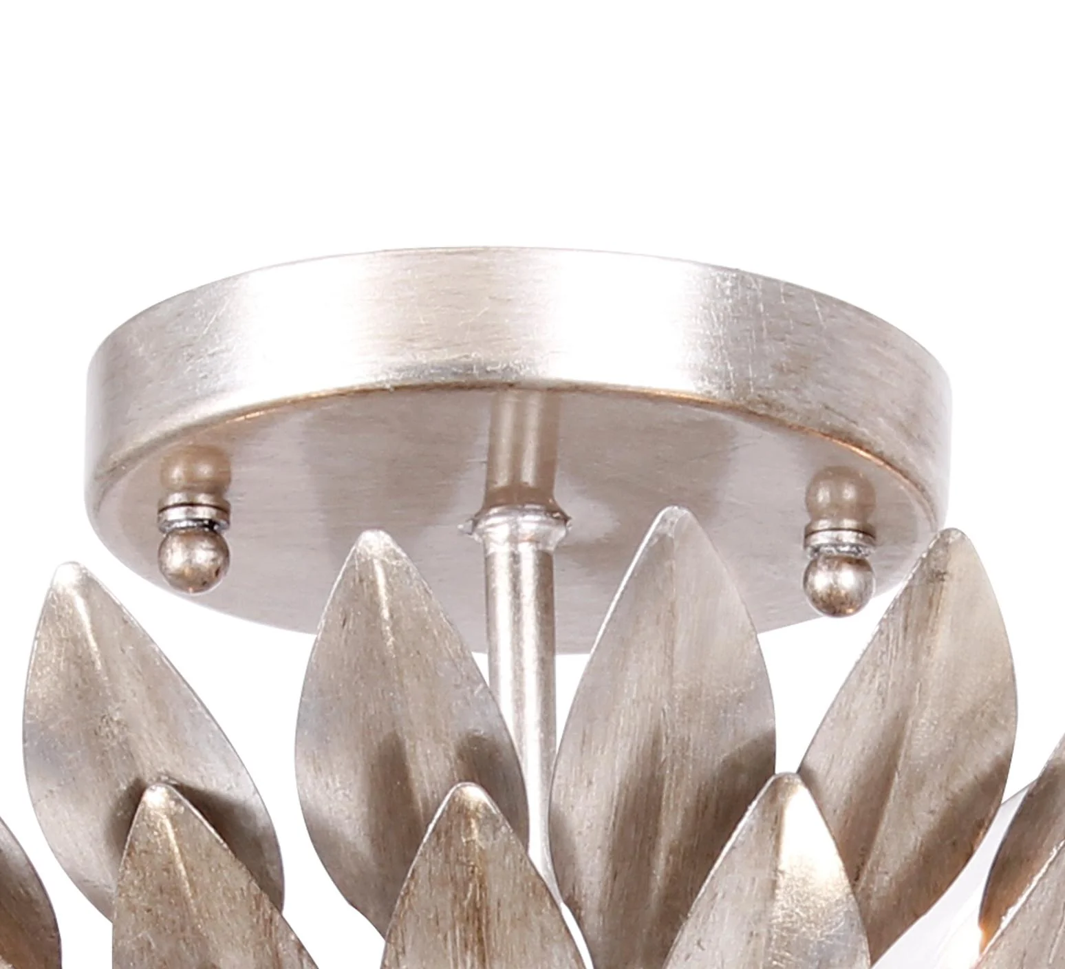 Crystorama Broche 16'' Antique Silver Semi Flush Mount - Image 5