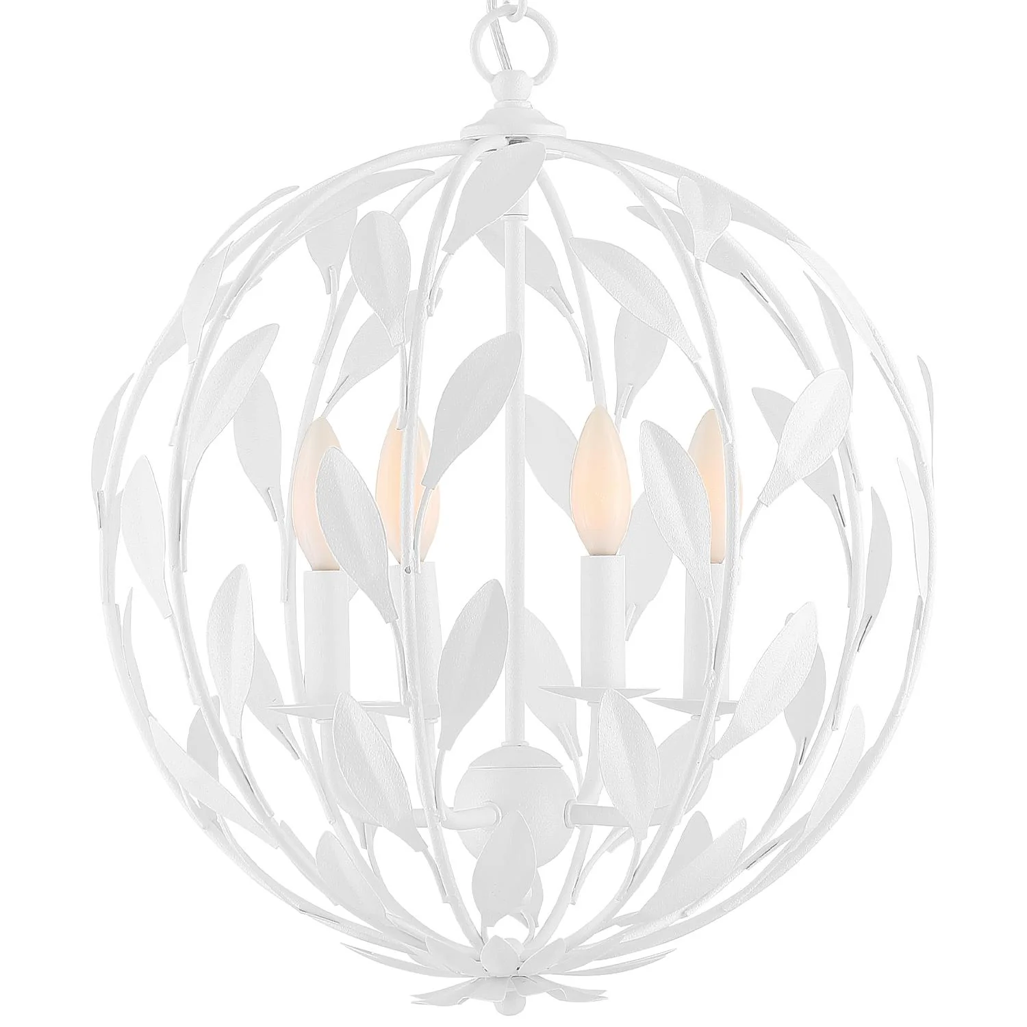 Crystorama Broche 16'' Matte White Chandelier - Image 3