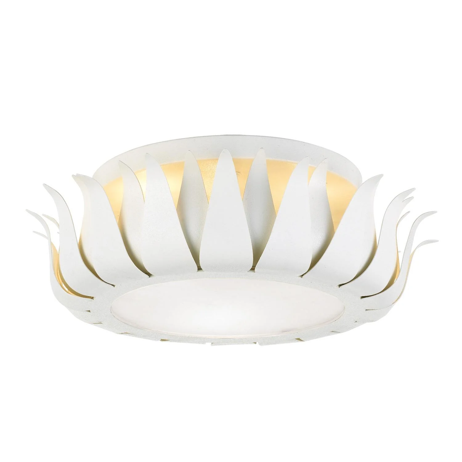 Crystorama Broche 16'' Matte White Flush Mount
