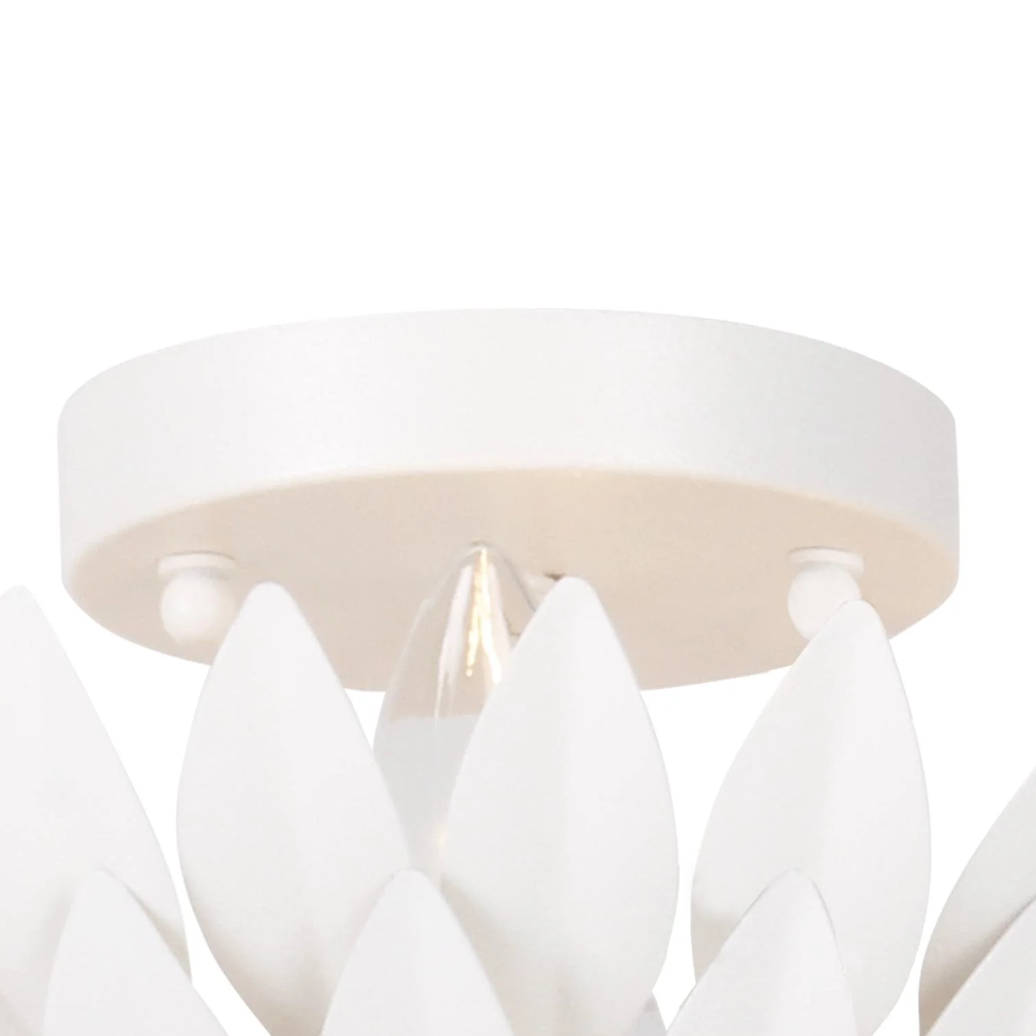 Crystorama Broche 16'' Matte White Semi Flush Mount - Image 5