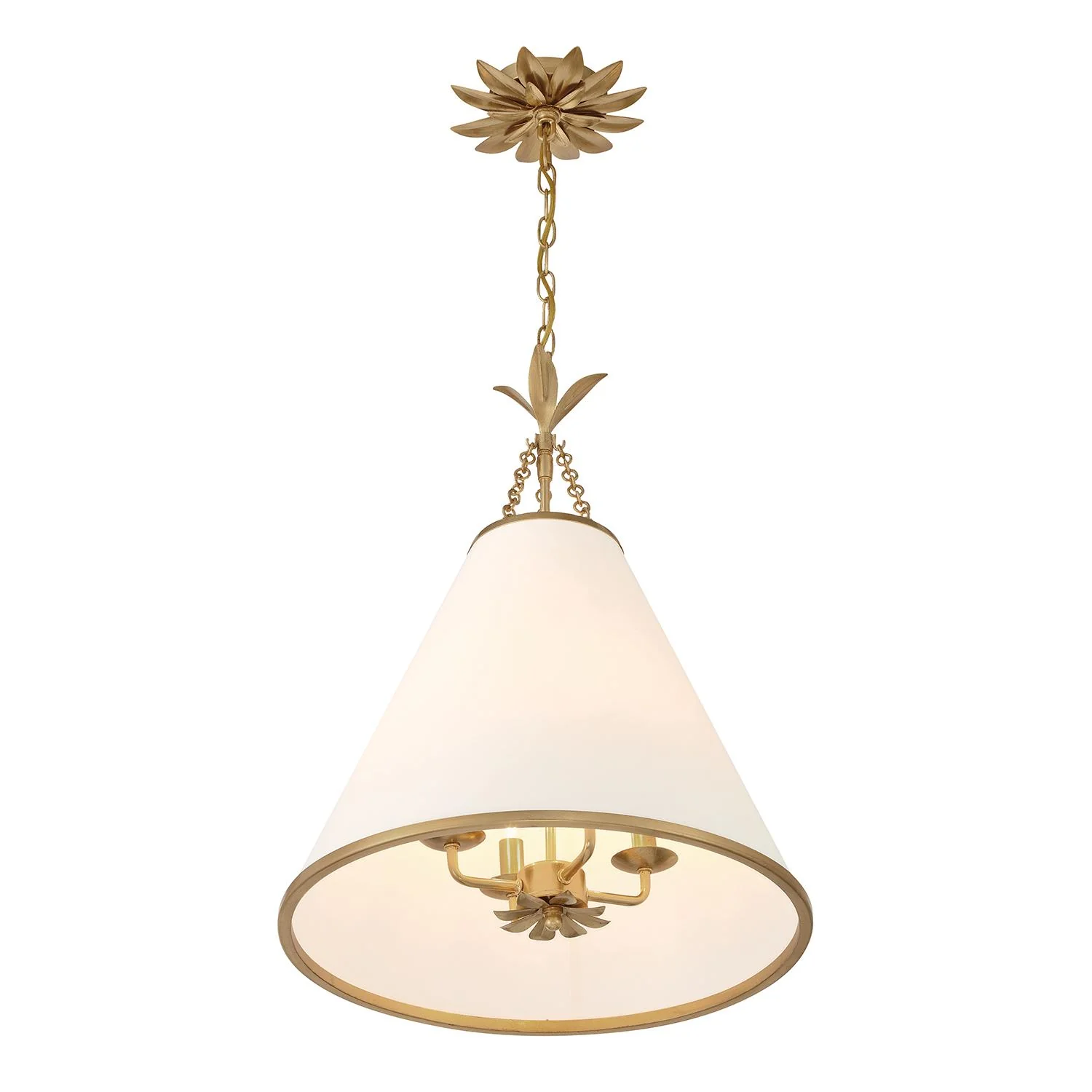 Crystorama Broche 18'' Antique Gold Pendant - Image 4
