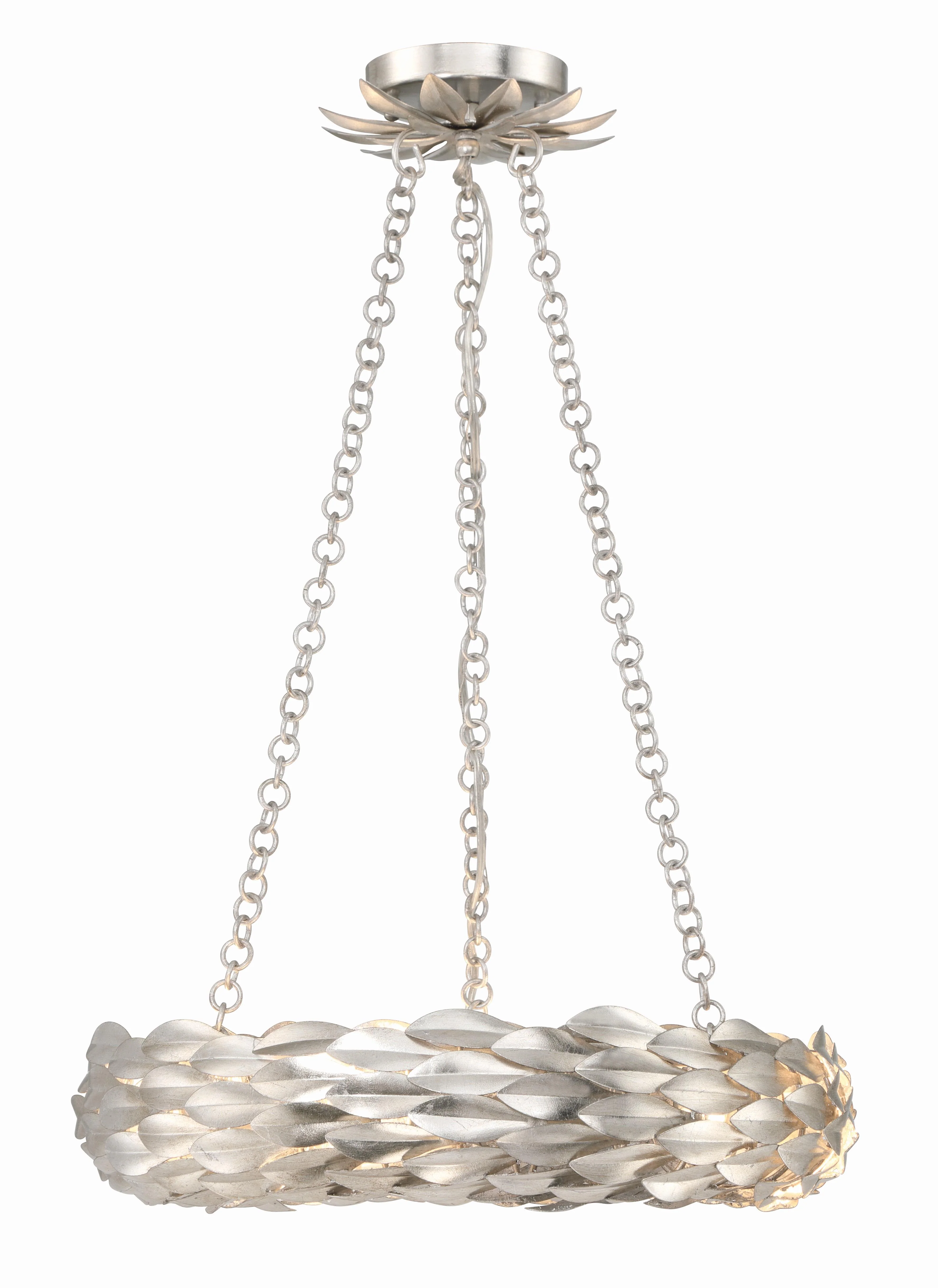 Crystorama Broche 18'' Led Antique Silver Chandelier - Image 3