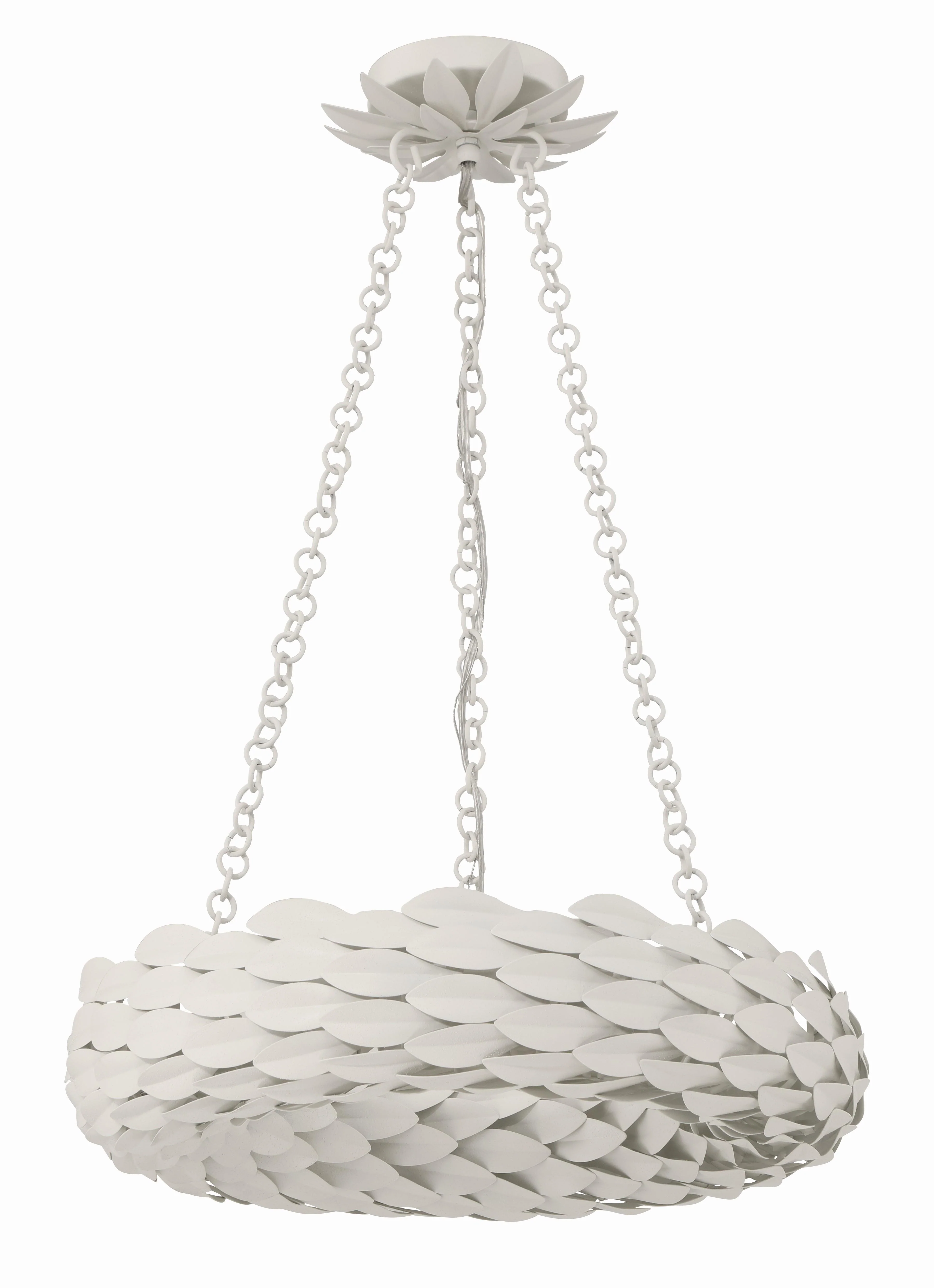 Crystorama Broche 18'' Led Matte White Chandelier - Image 3