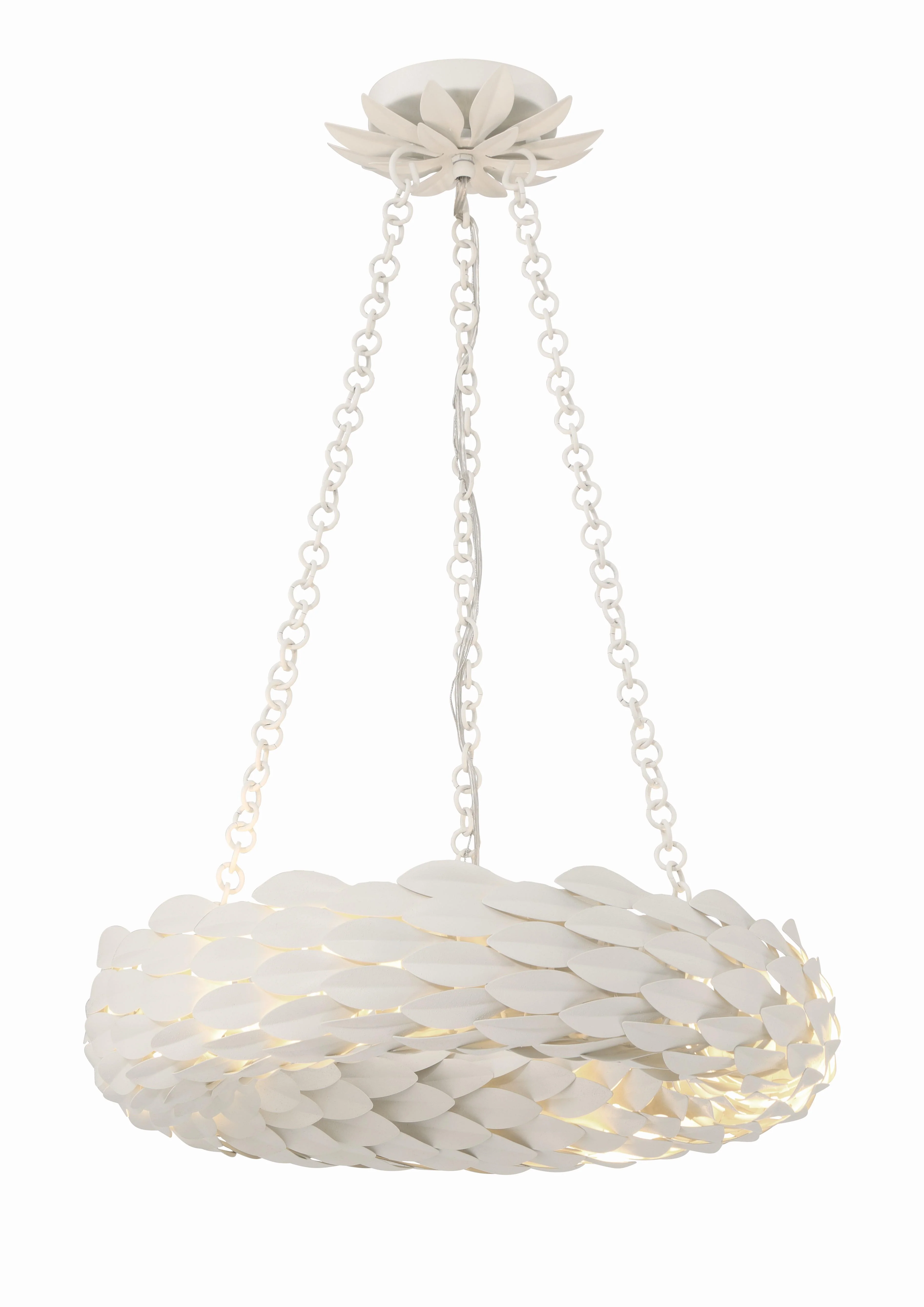 Crystorama Broche 18'' Led Matte White Chandelier - Image 6