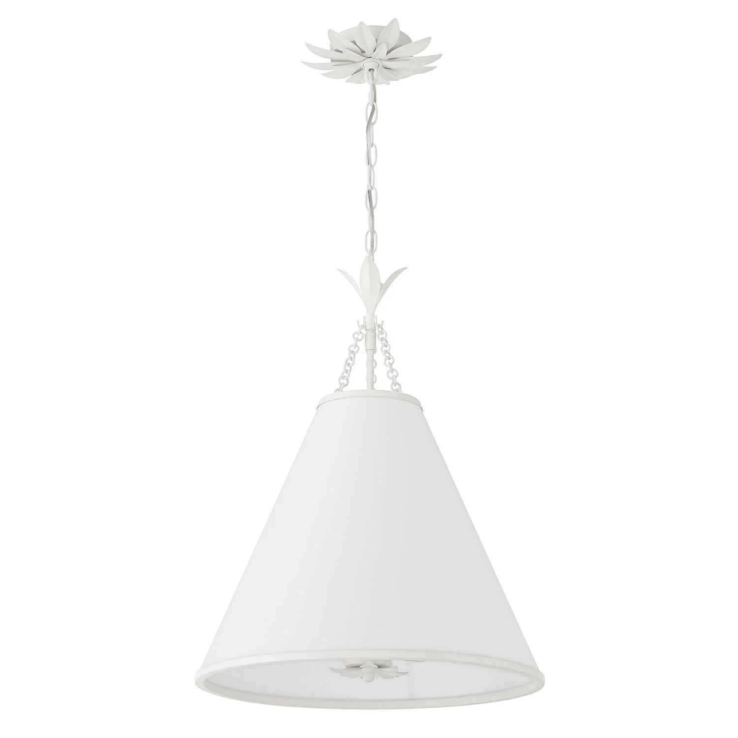 Crystorama Broche 18'' Matte White Pendant - Image 2