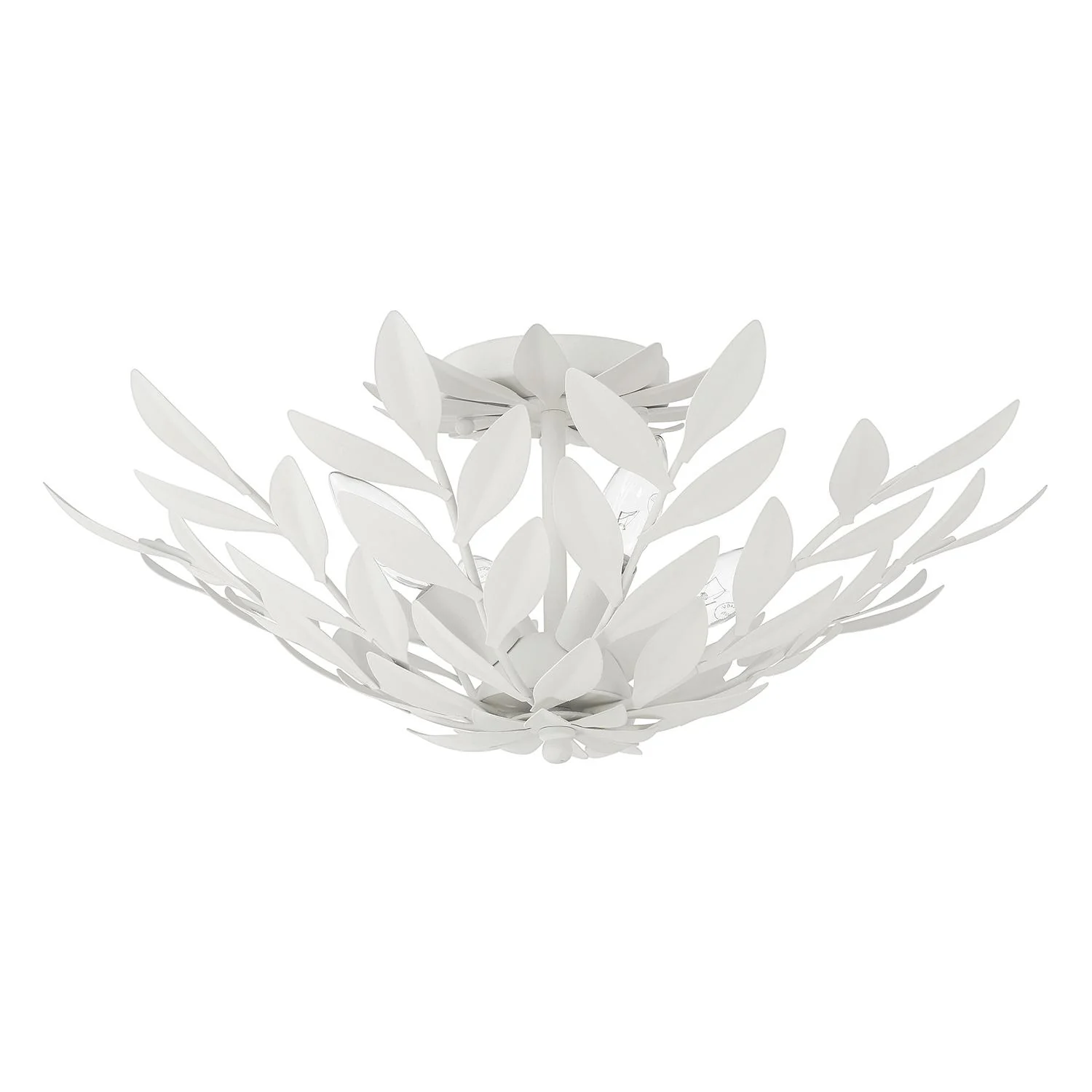 Crystorama Broche 20.75'' Matte White Semi Flush Mount - Image 3