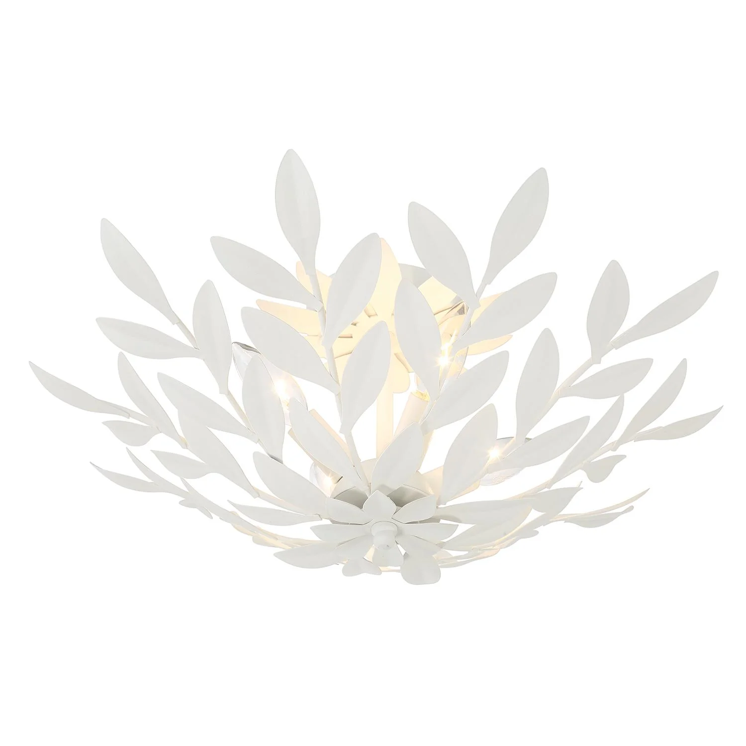 Crystorama Broche 20.75'' Matte White Semi Flush Mount - Image 5
