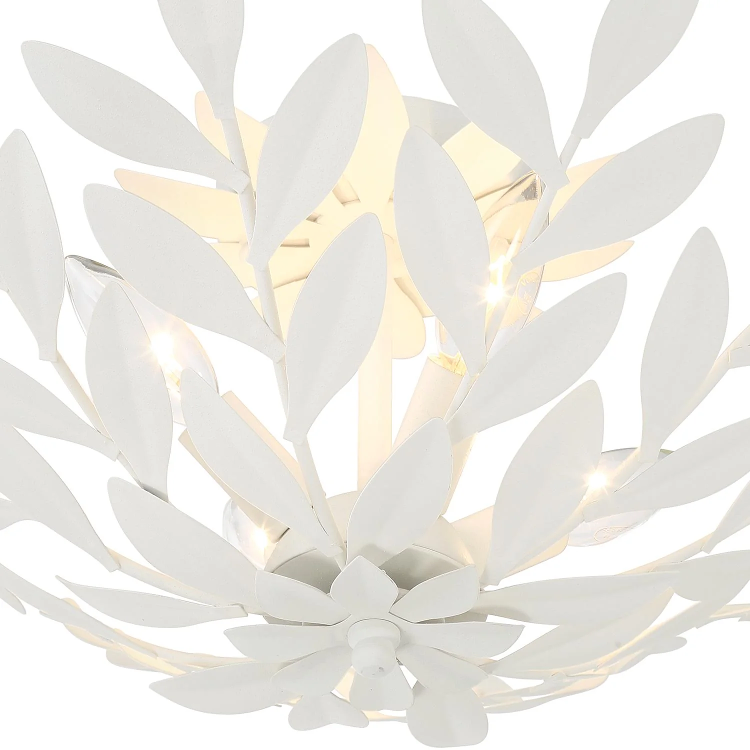 Crystorama Broche 20.75'' Matte White Semi Flush Mount - Image 6