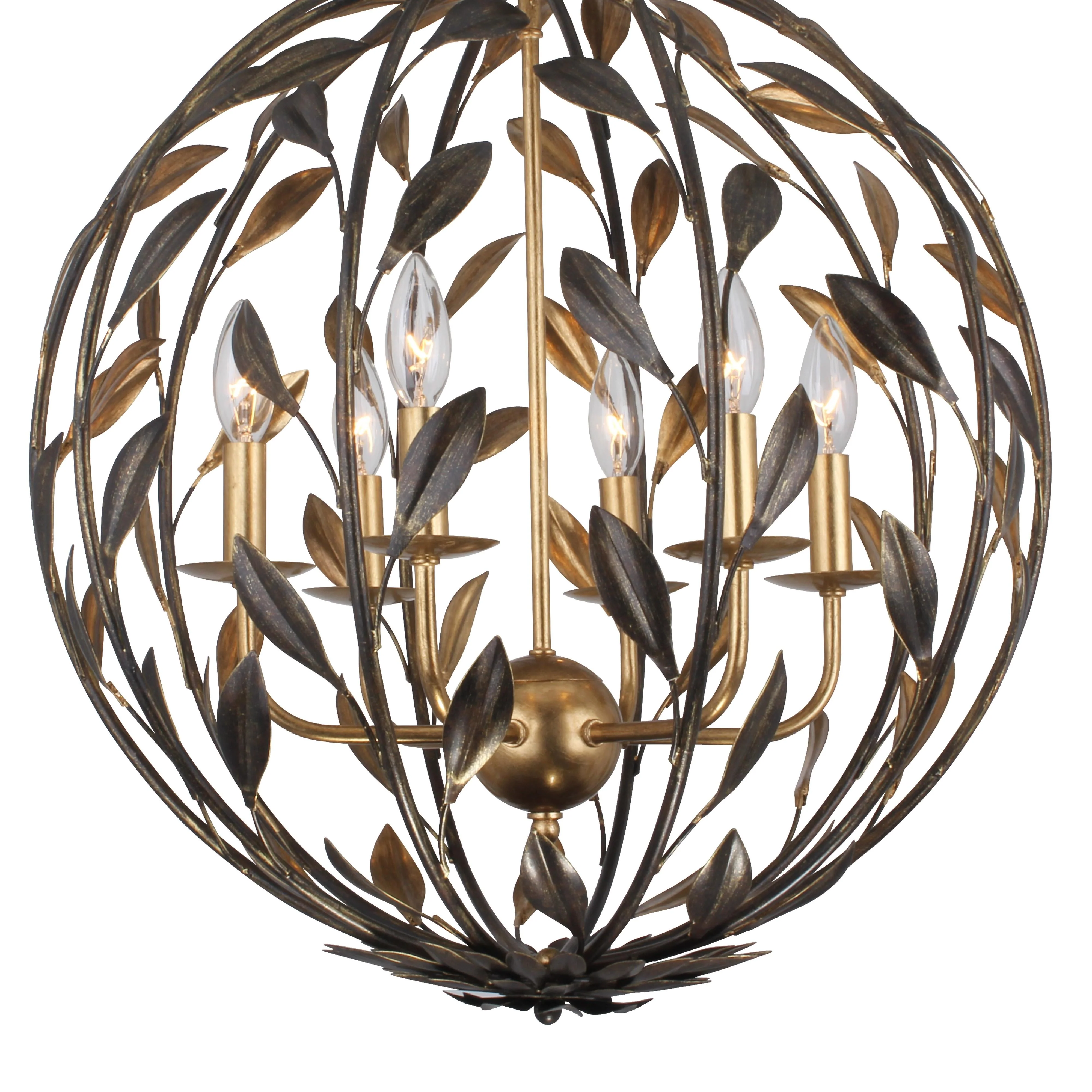 Crystorama Broche 21'' English Bronze + Antique Gold Chandelier - Image 3