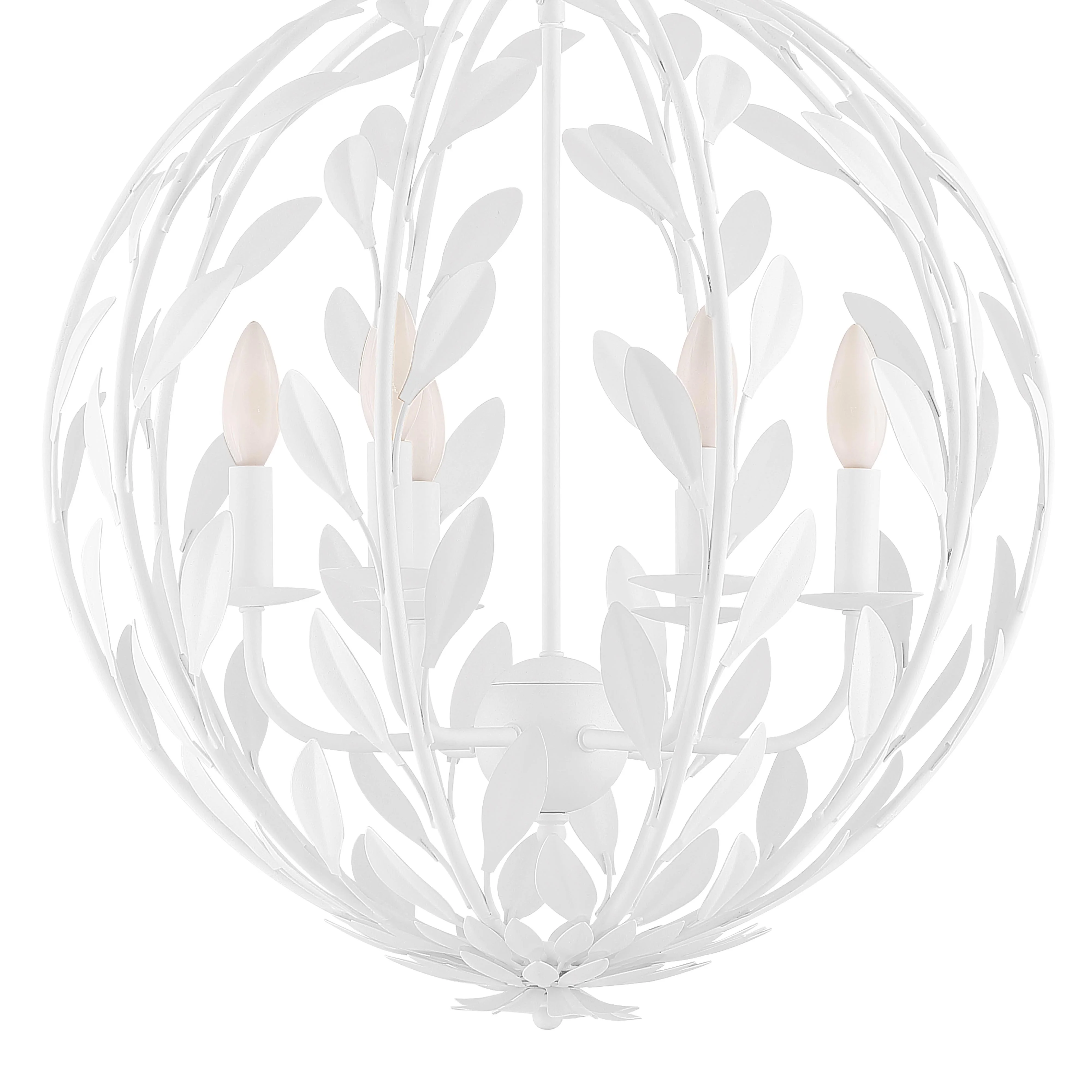 Crystorama Broche 21'' Matte White Chandelier - Image 2
