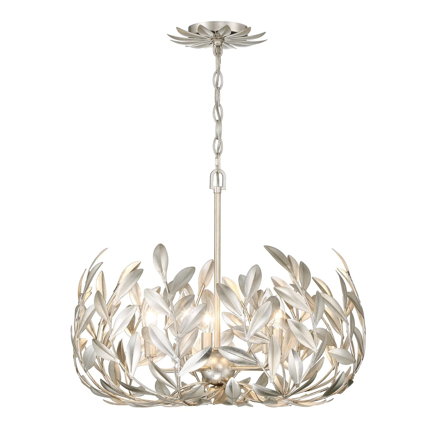 Crystorama Broche 23'' Antique Silver Chandelier - Image 4