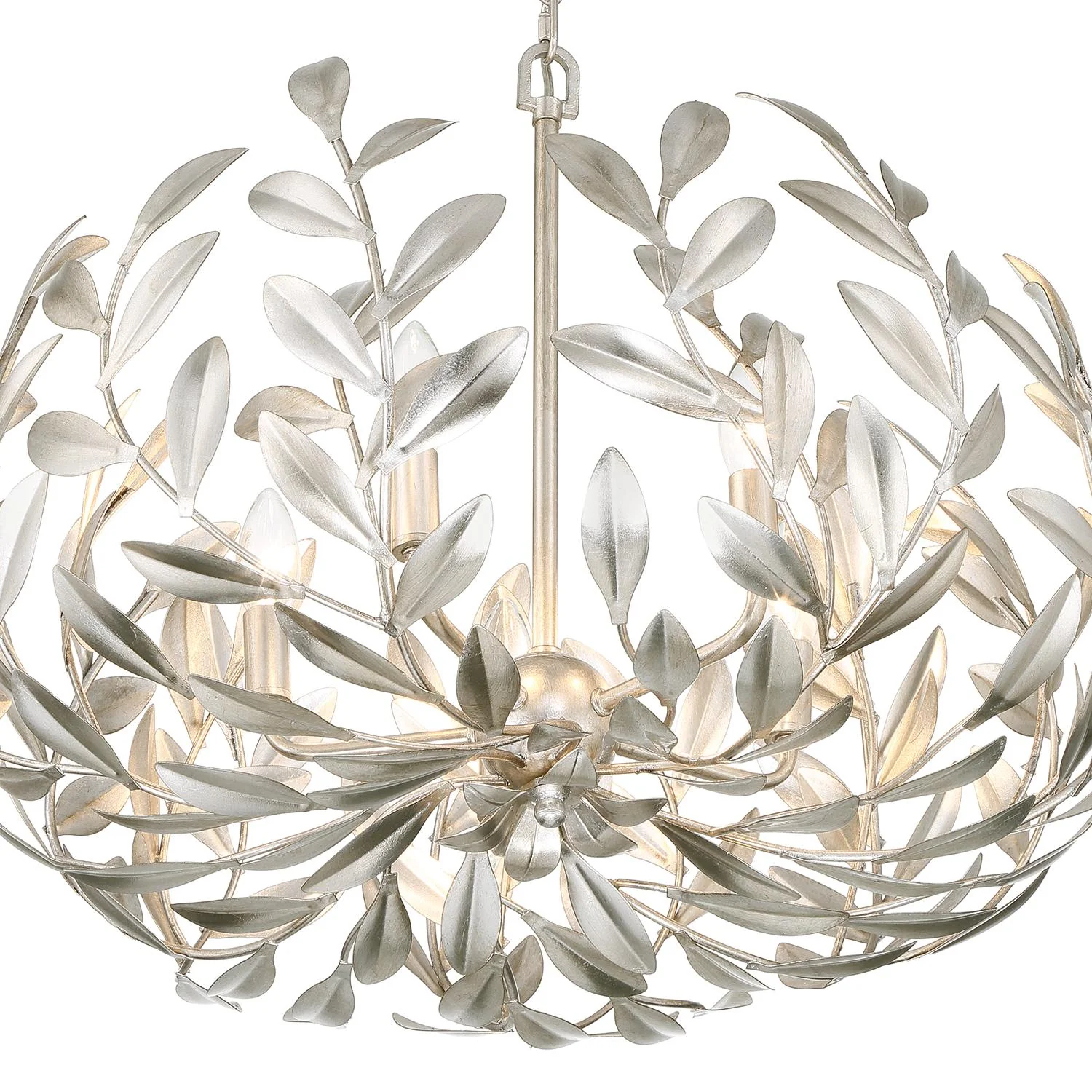 Crystorama Broche 23'' Antique Silver Chandelier - Image 5